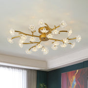 Blossoming Elegance: The Contemporary Floral Semi-Flush Mount Ceiling Lamp