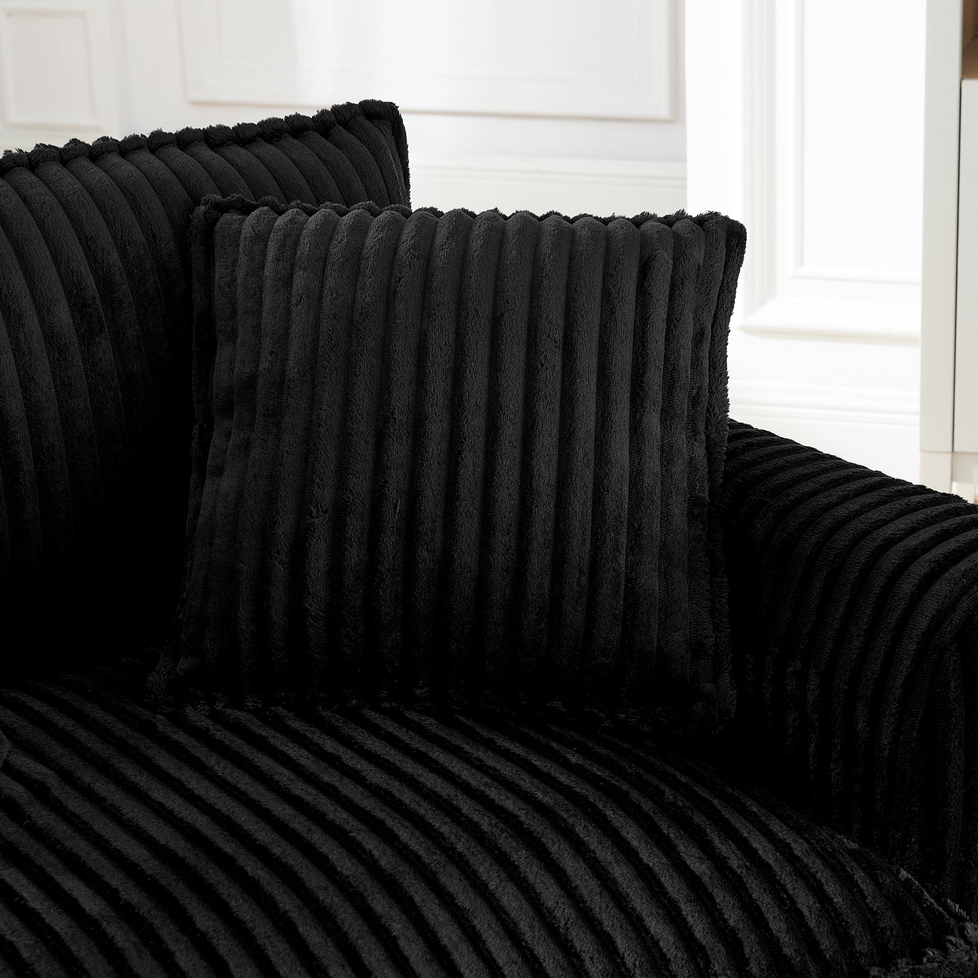 Lazy Sofa Chair with a Backrest - Black
