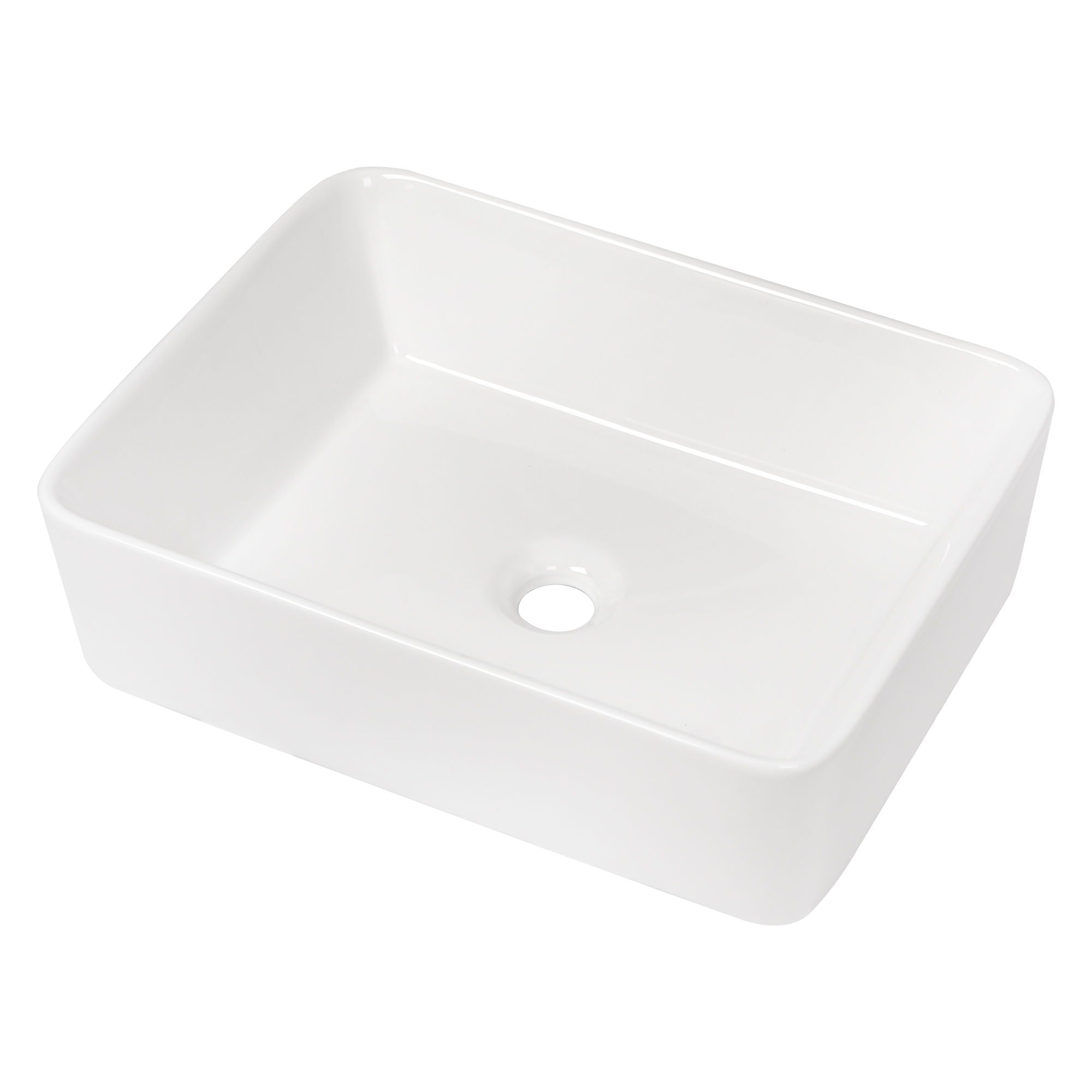 European Design Ceramic Rectangular Vessel Bathroom Sink by Couch