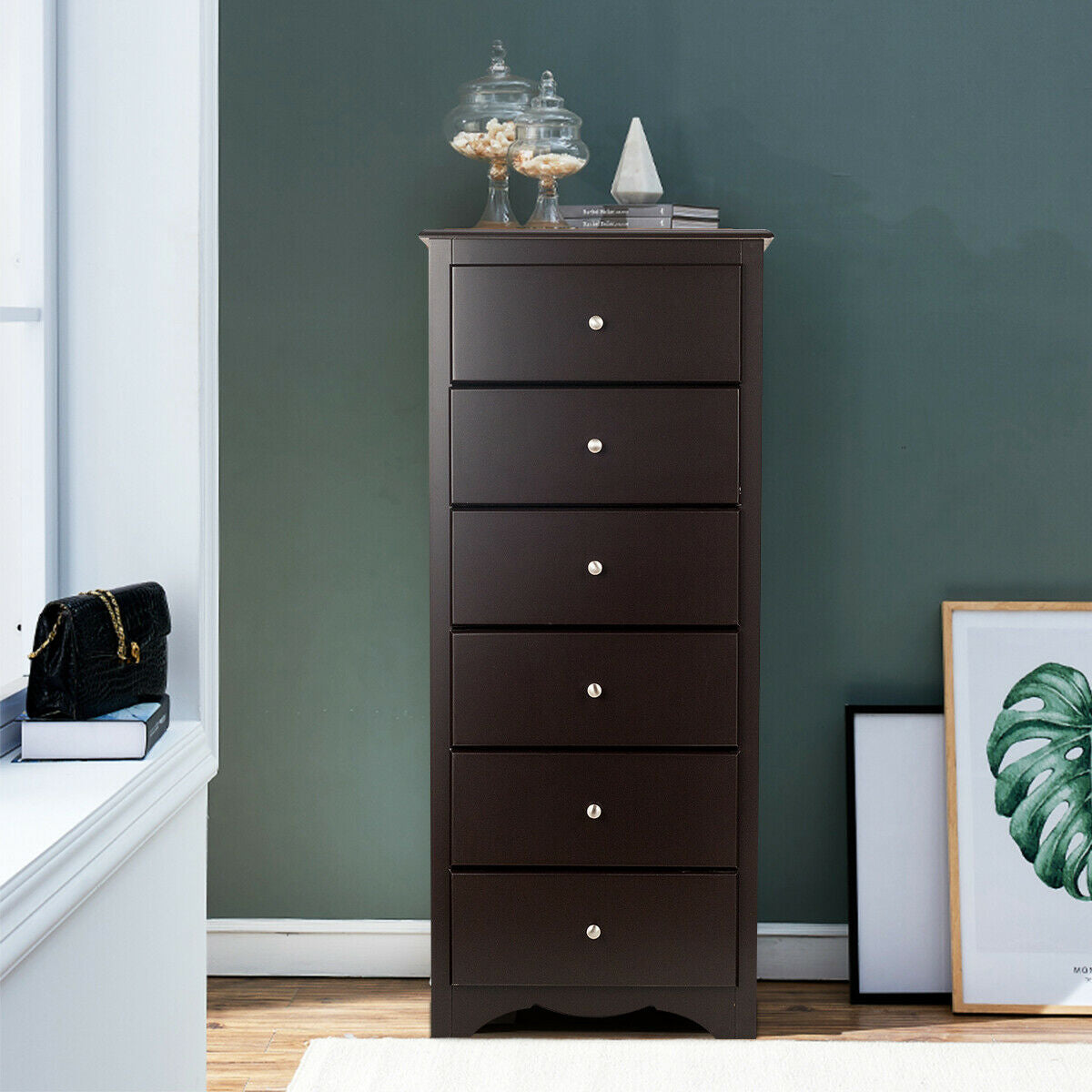 6 Drawers Chest Dresser - Brown