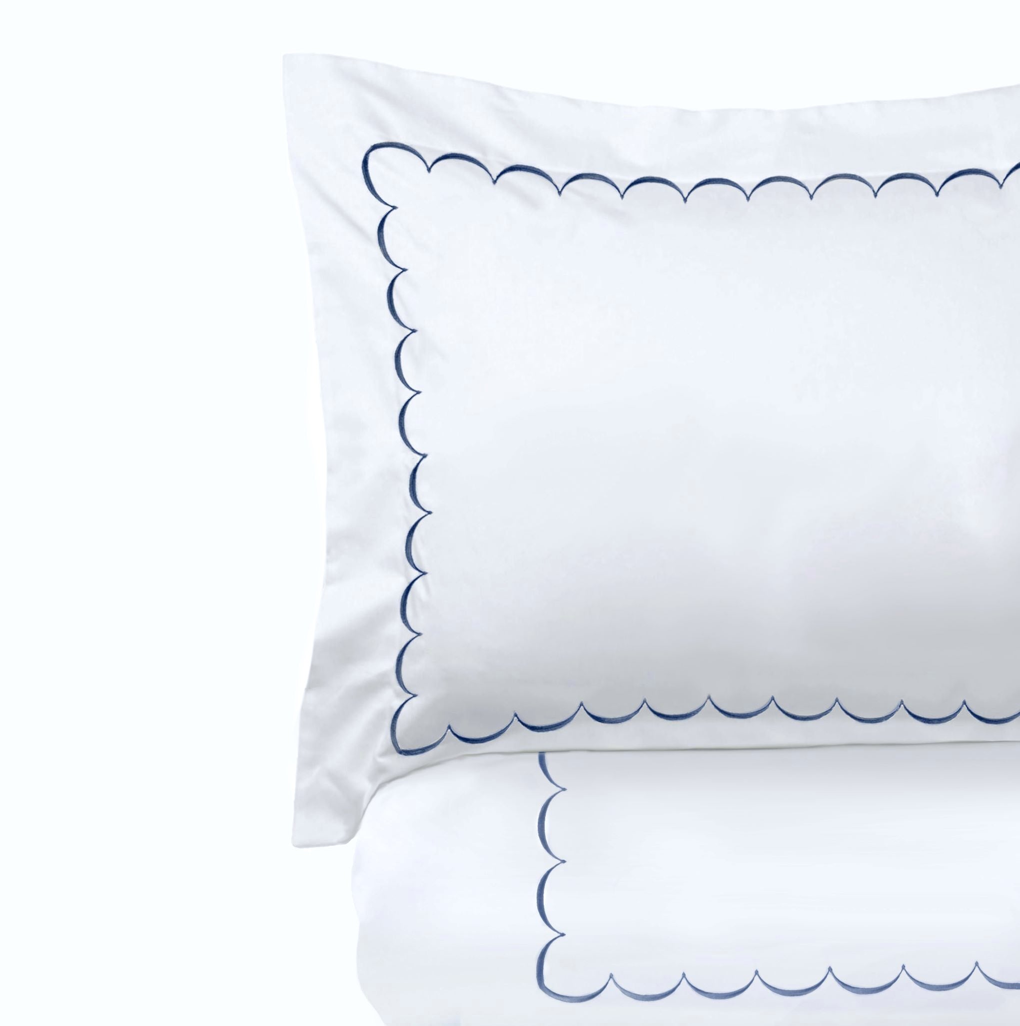 Scallop Embroidered Duvet Set