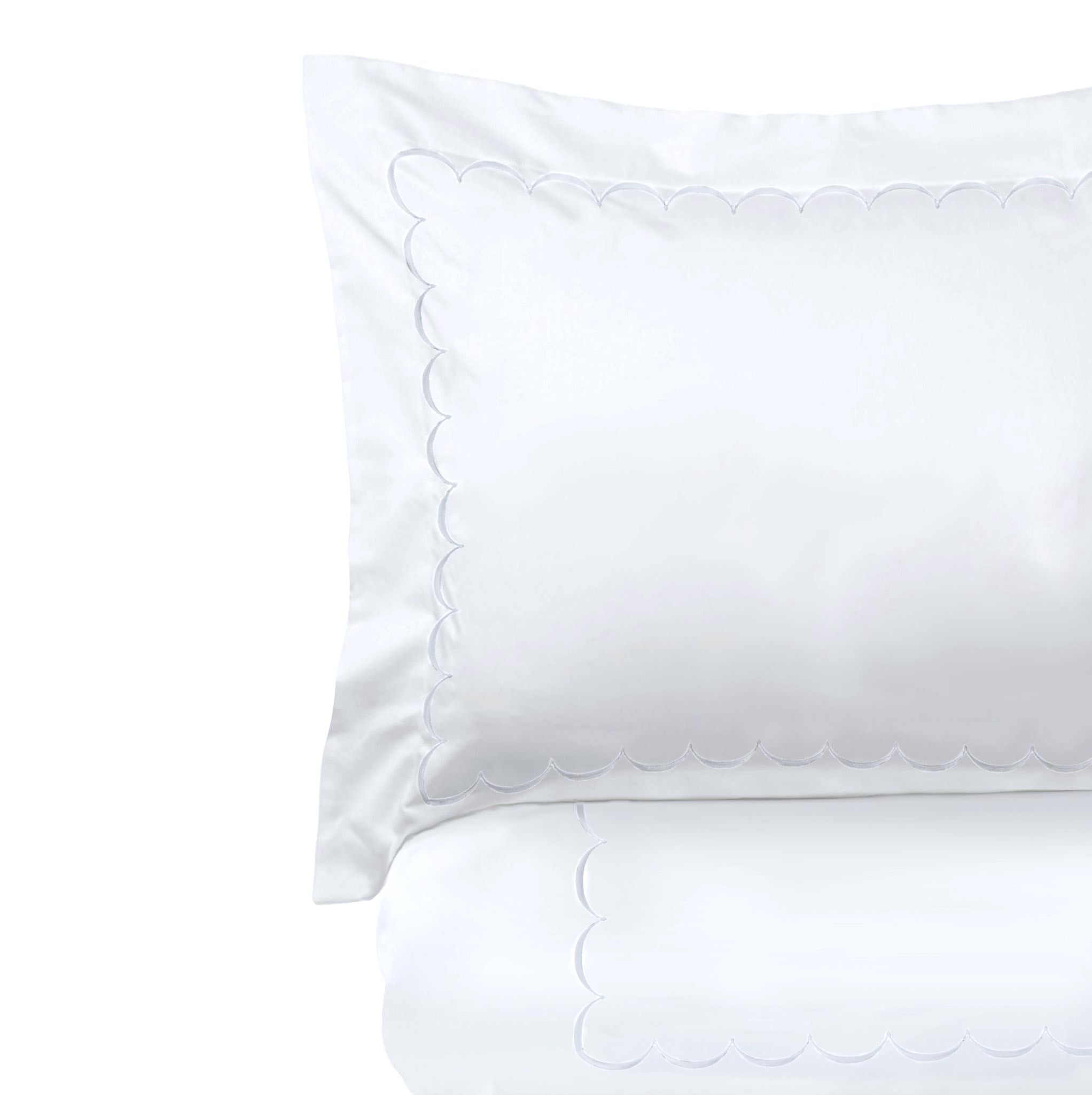 Scallop Embroidered Duvet Set
