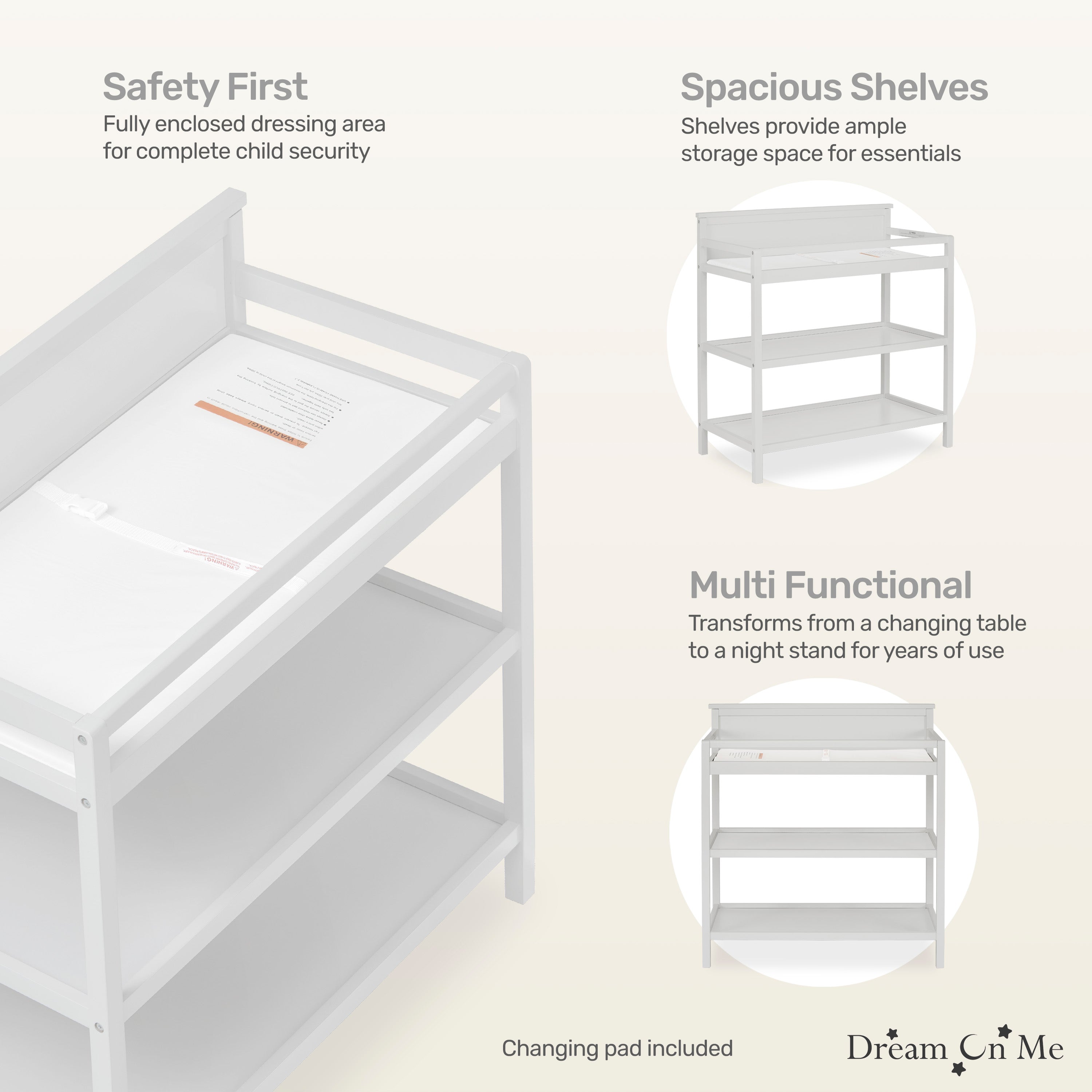 Dream On Me Jax Universal Changing table