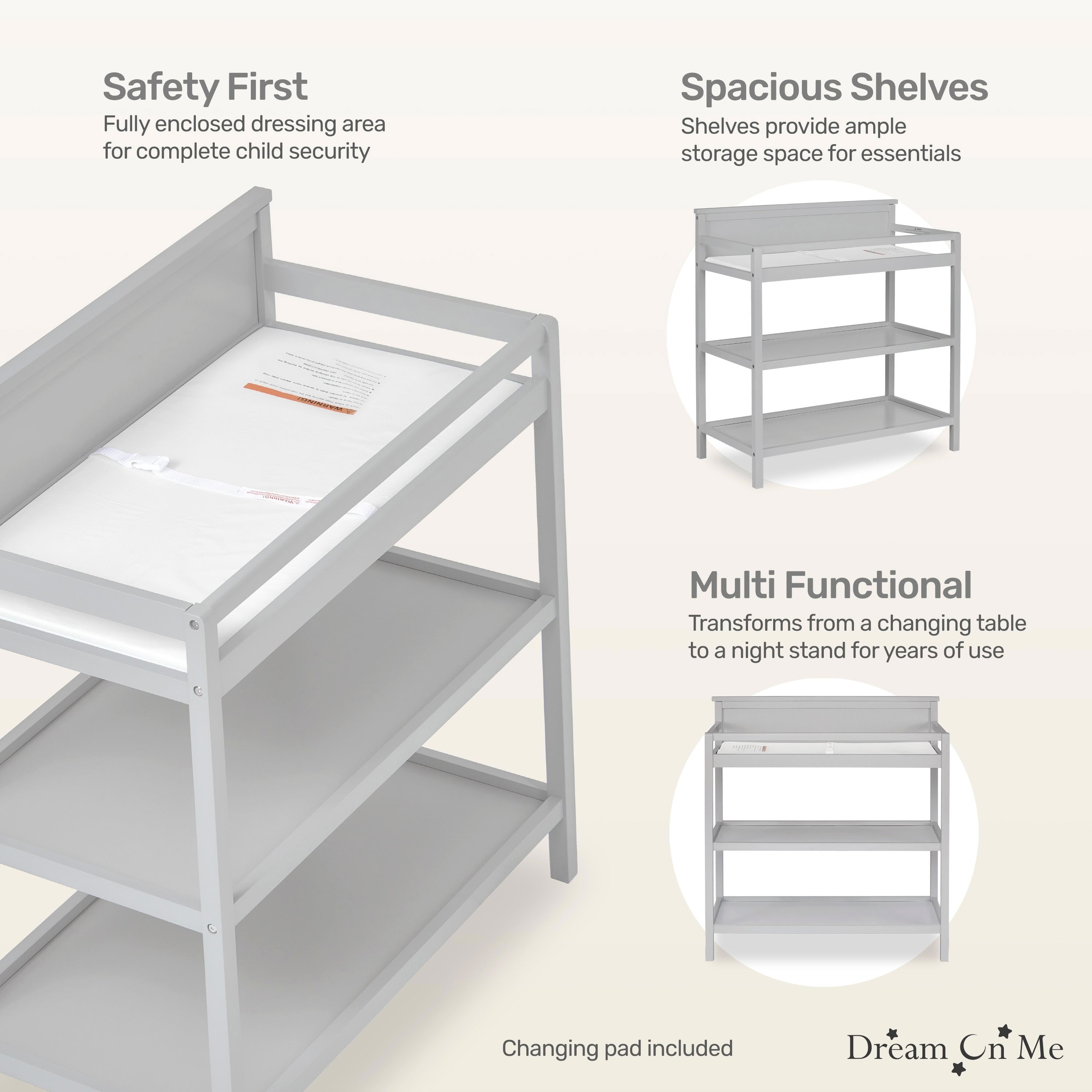 Dream On Me Jax Universal Changing table
