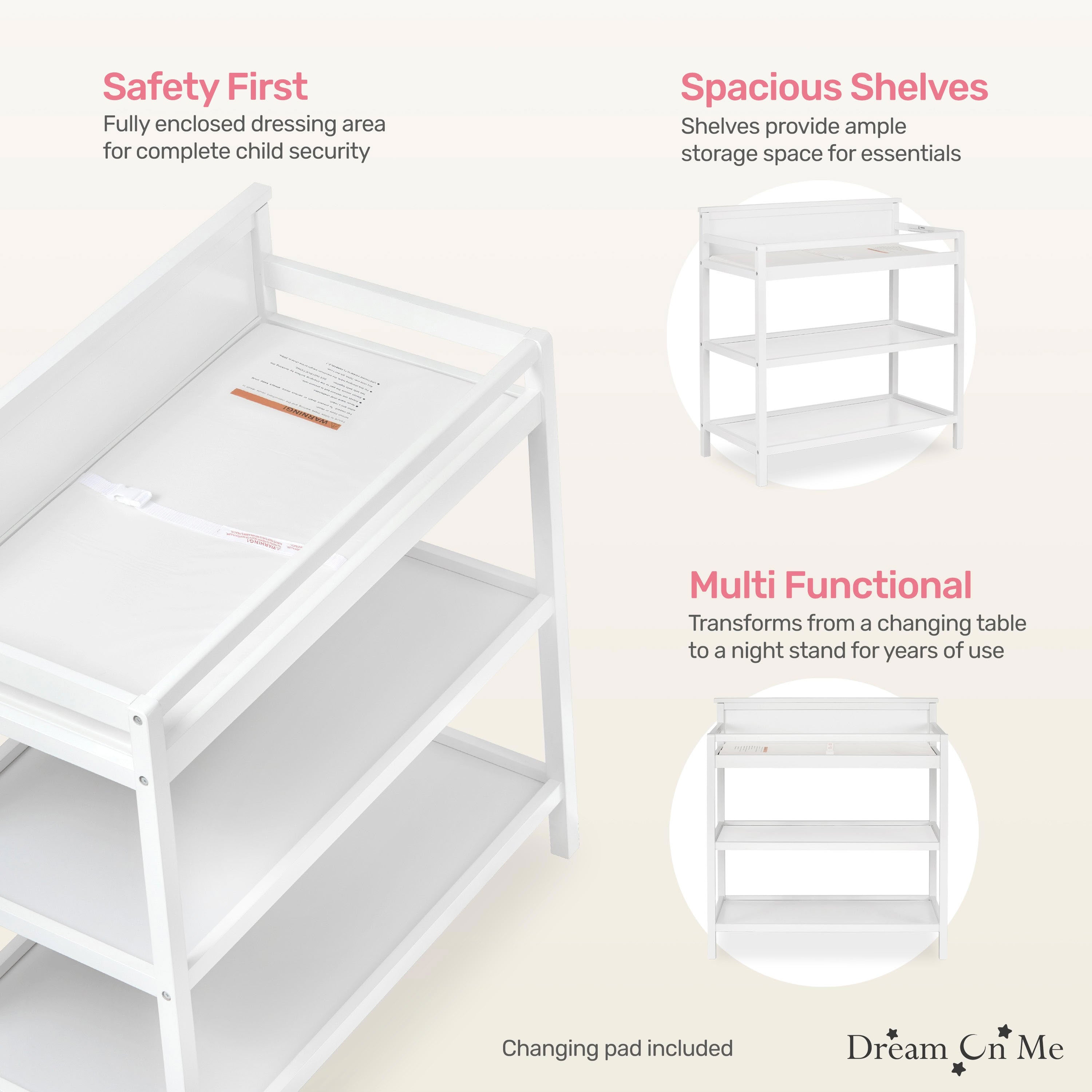 Dream On Me Jax Universal Changing table