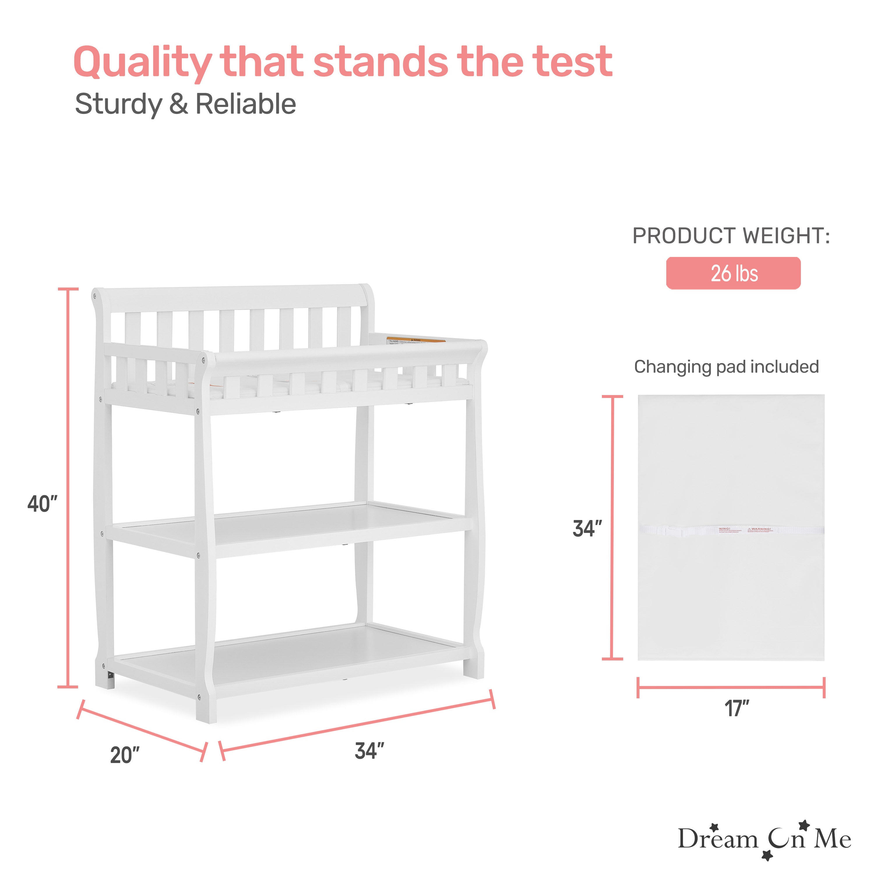 Dream On Me Ashton Changing table