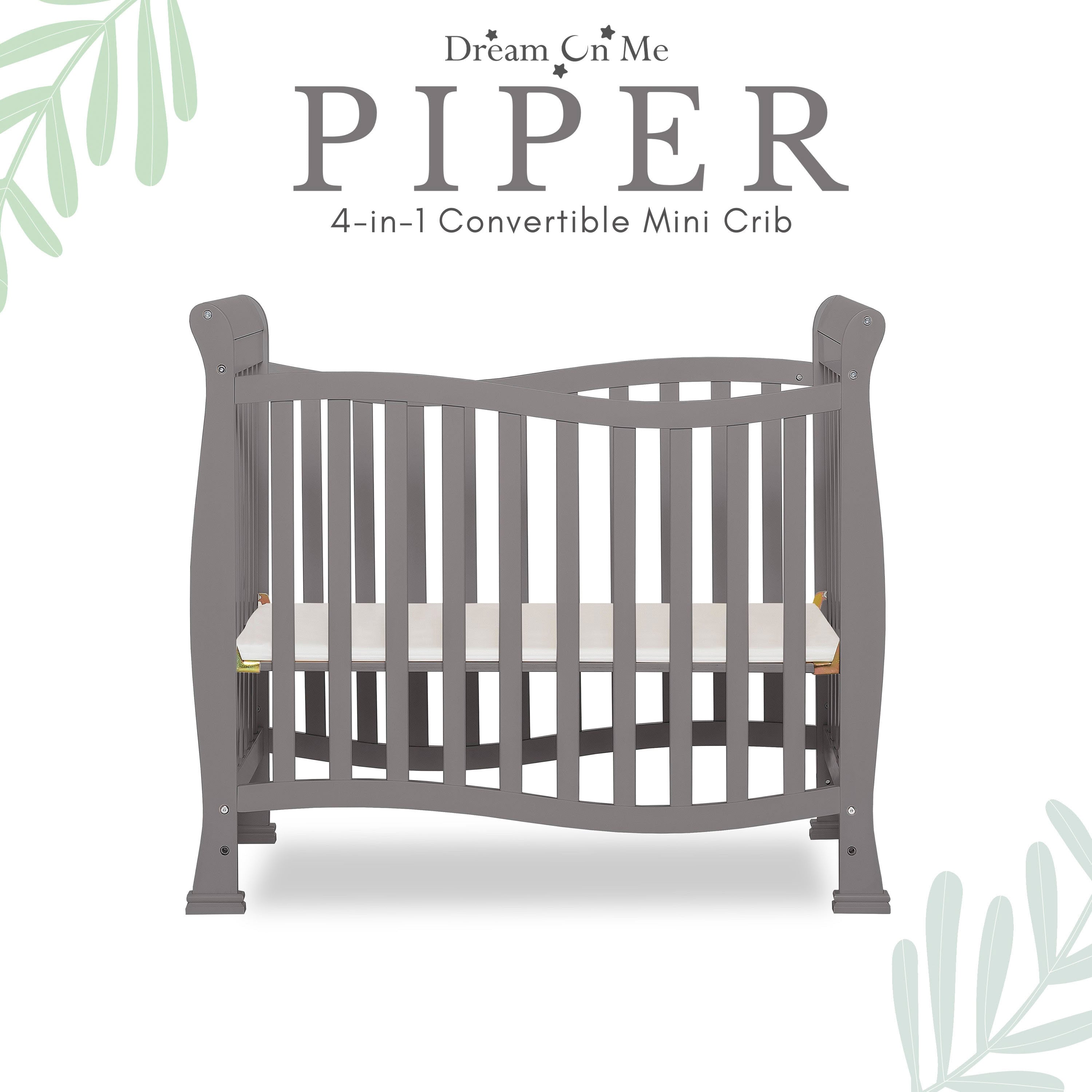 Dream On Me Piper 4-in-1 Convertible Mini Crib