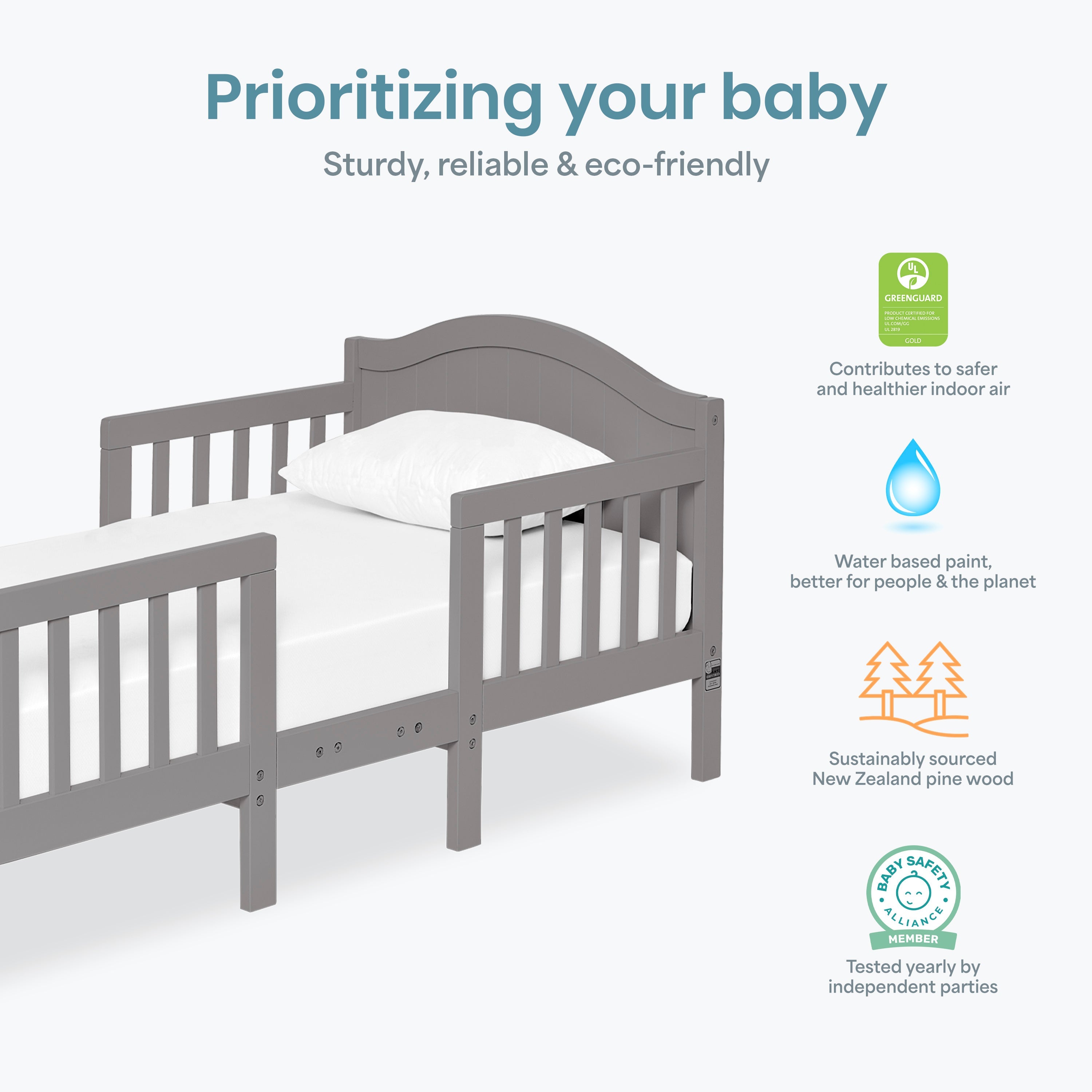 Dream On Me Portland 3 In 1 Convertible Toddler Bed