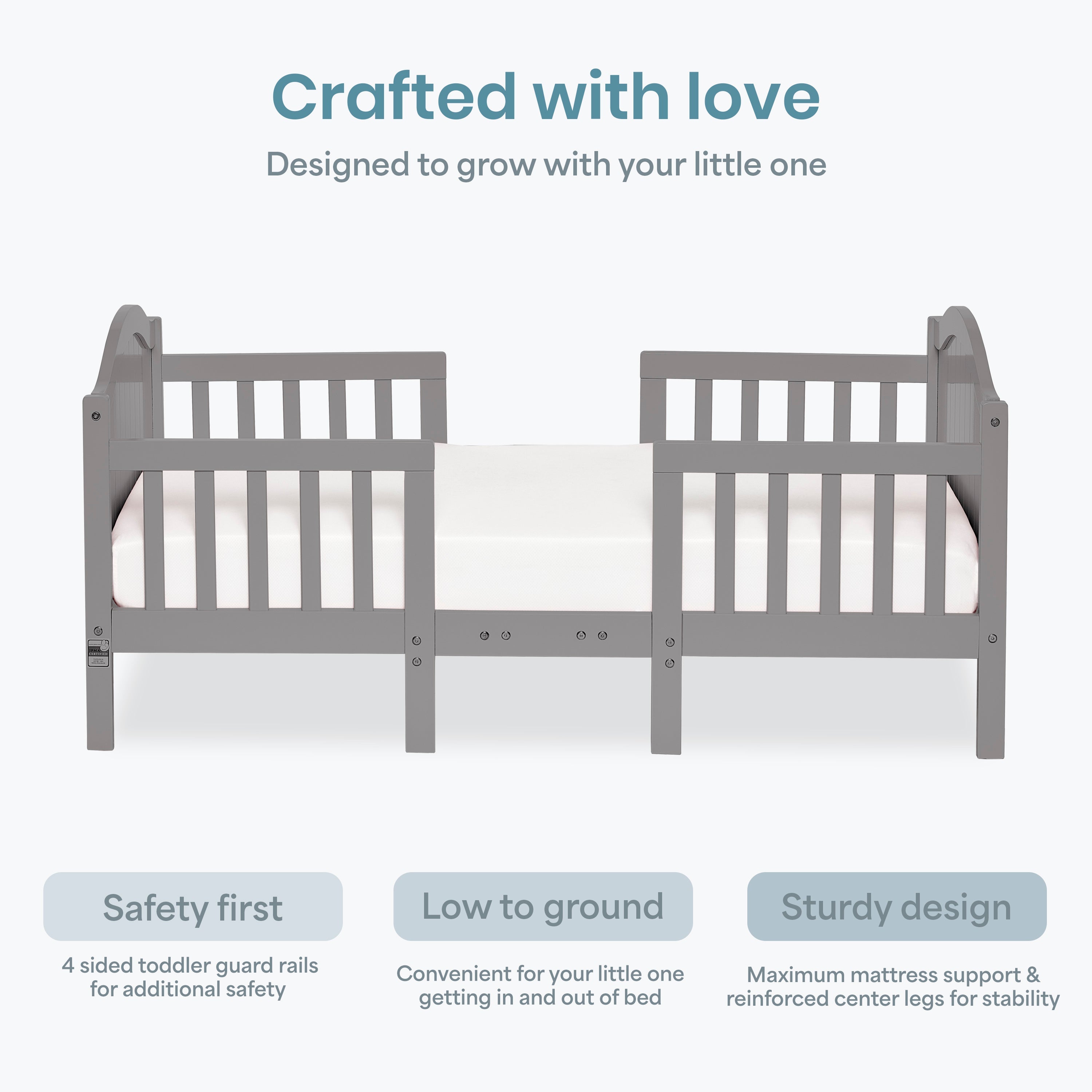 Dream On Me Portland 3 In 1 Convertible Toddler Bed
