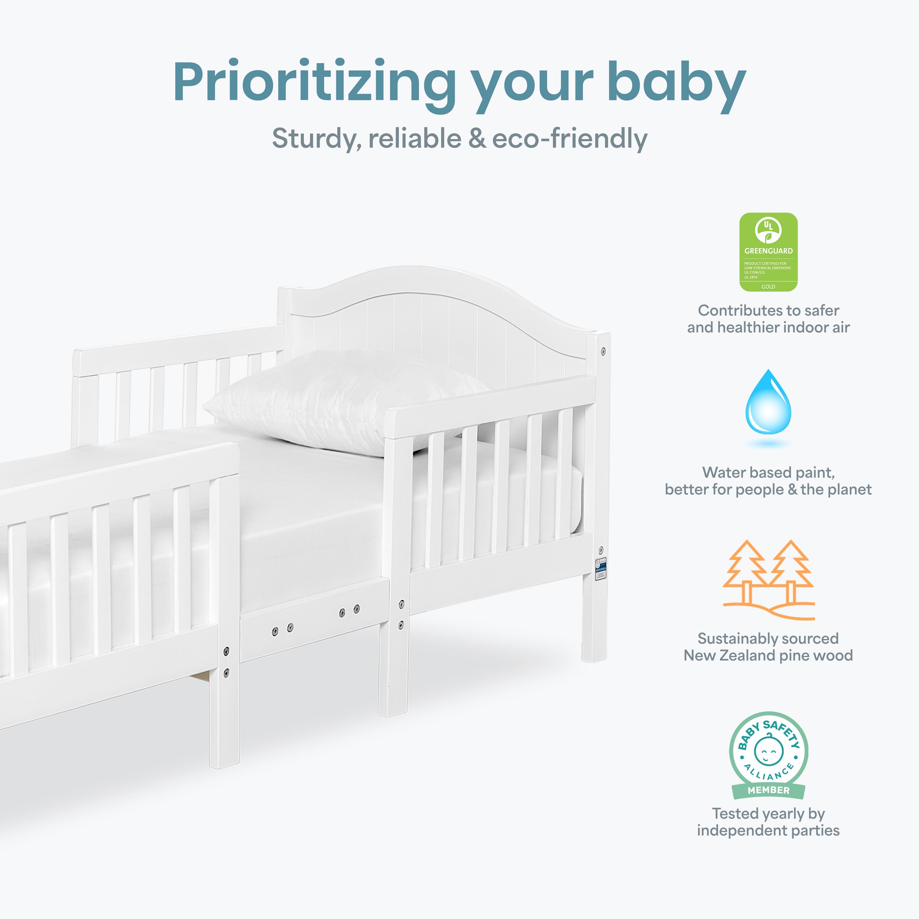 Dream On Me Portland 3 In 1 Convertible Toddler Bed