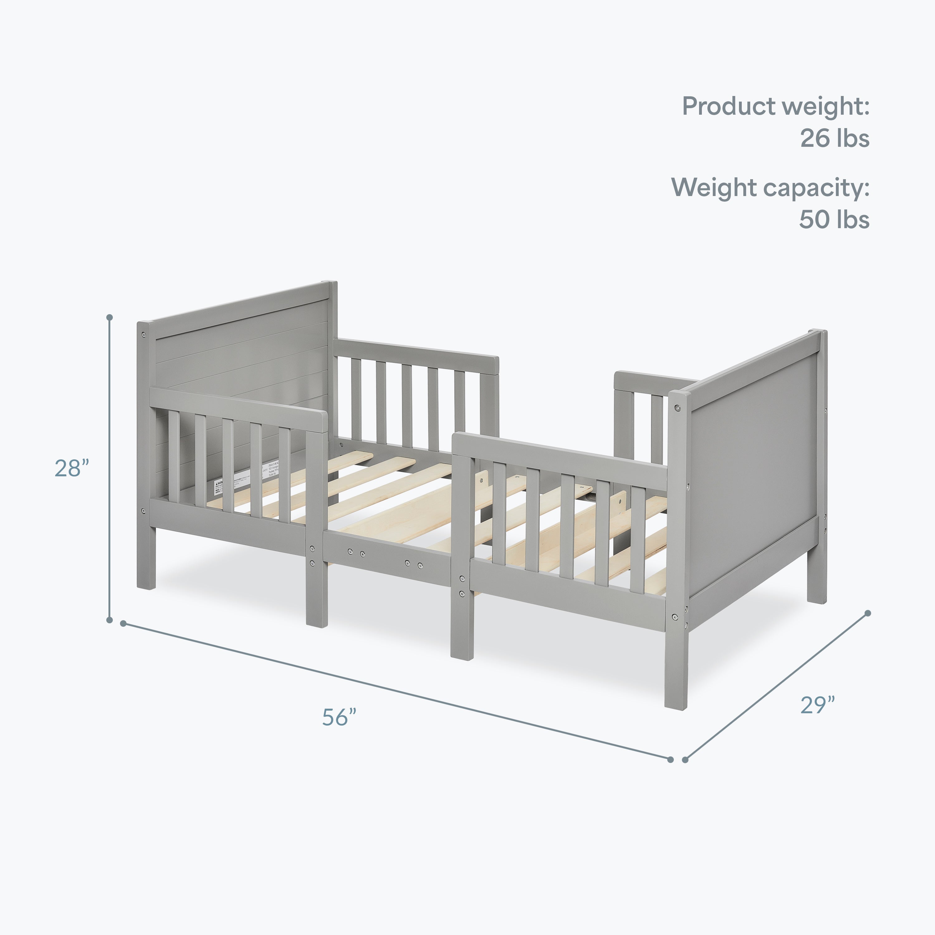Dream On Me Hudson 3 In 1 Convertible Toddler Bed