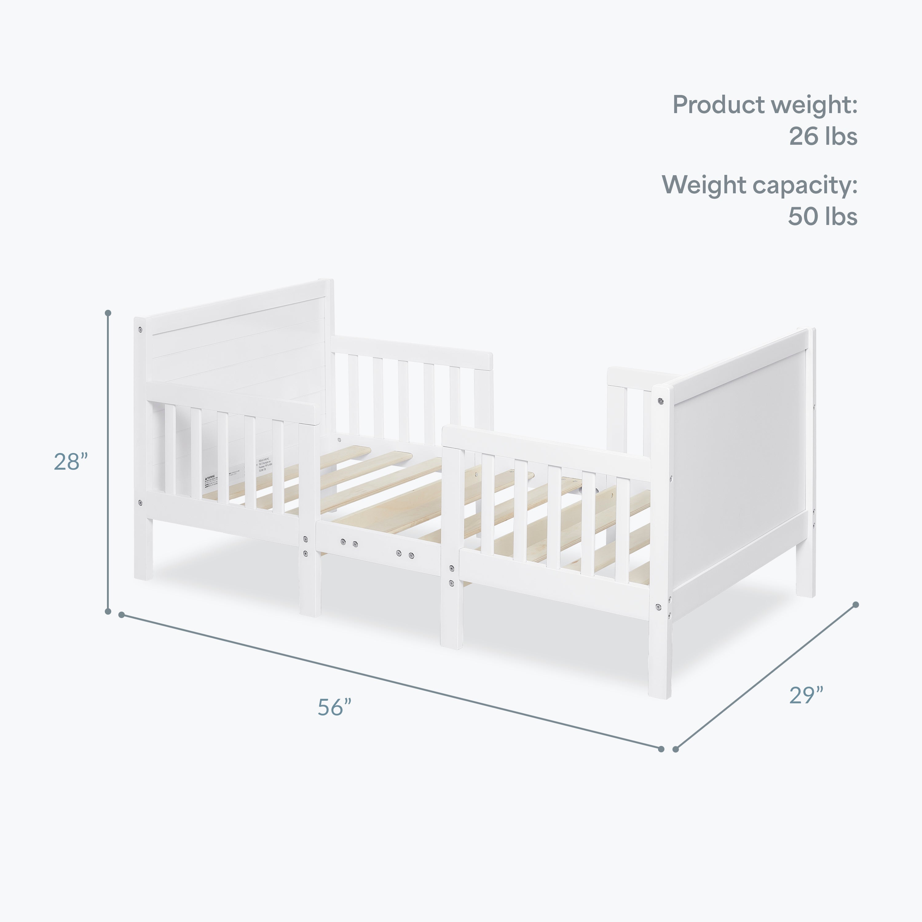 Dream On Me Hudson 3 In 1 Convertible Toddler Bed