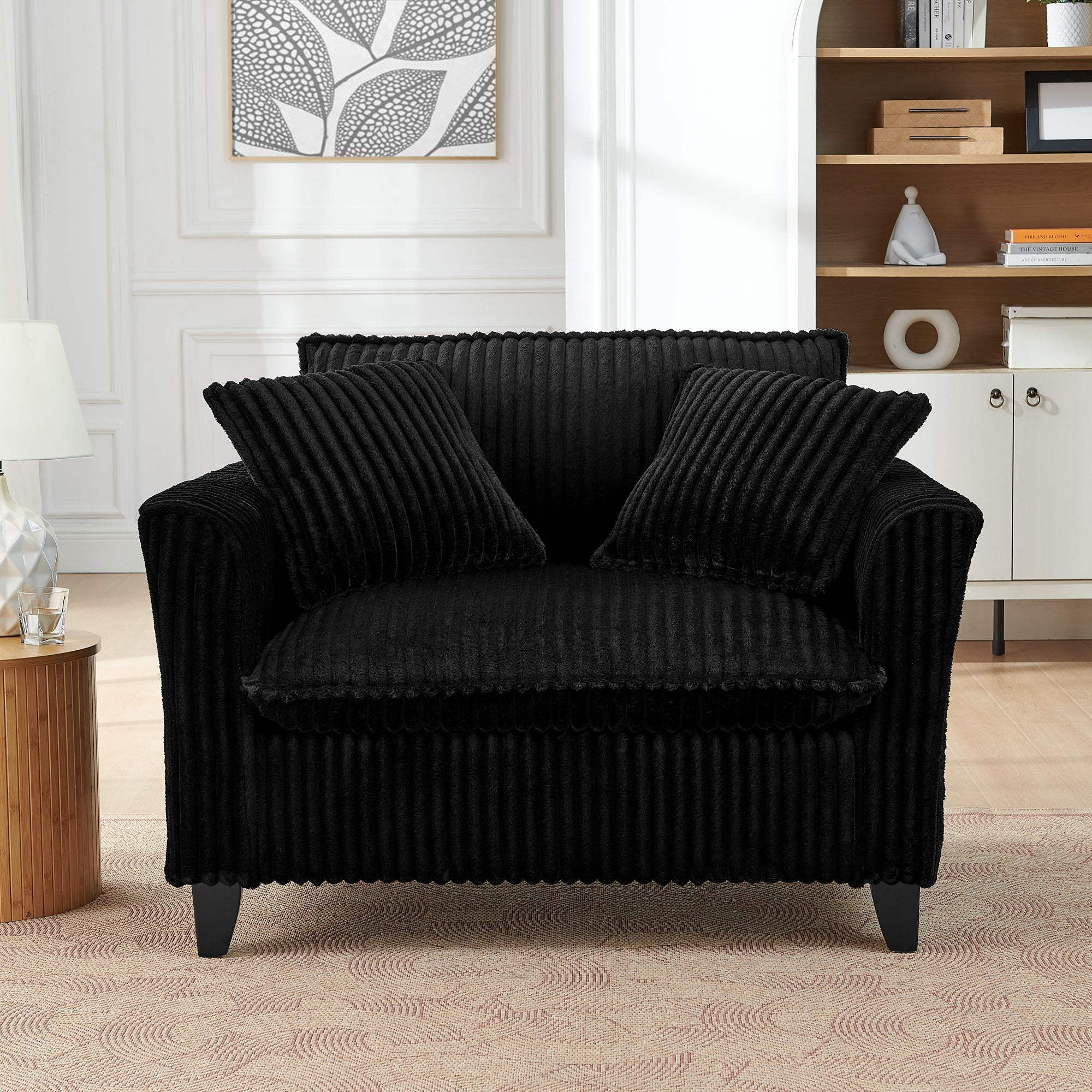 Lazy Sofa Chair with a Backrest - Black