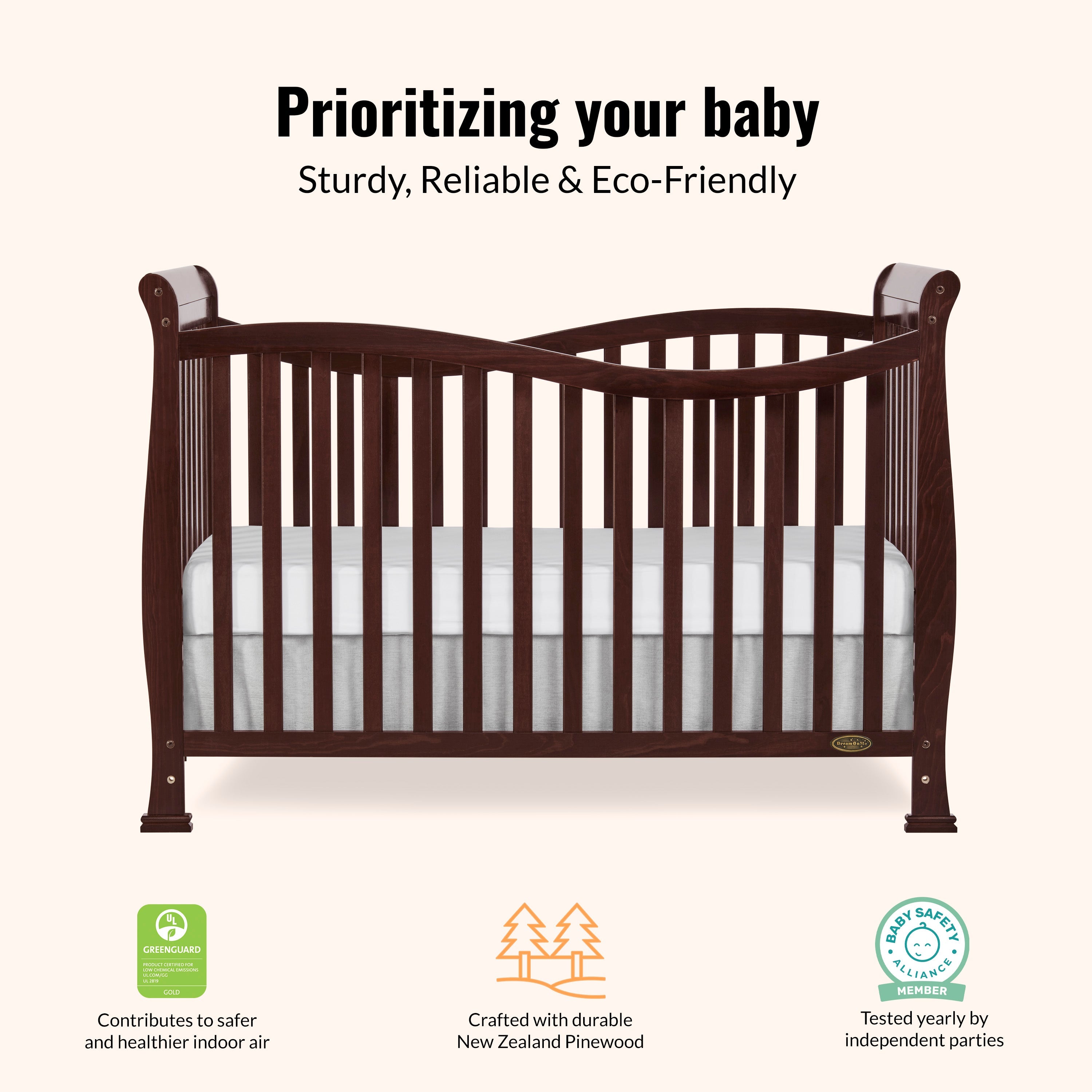 Dream On Me Violet 7-in-1 Convertible Crib