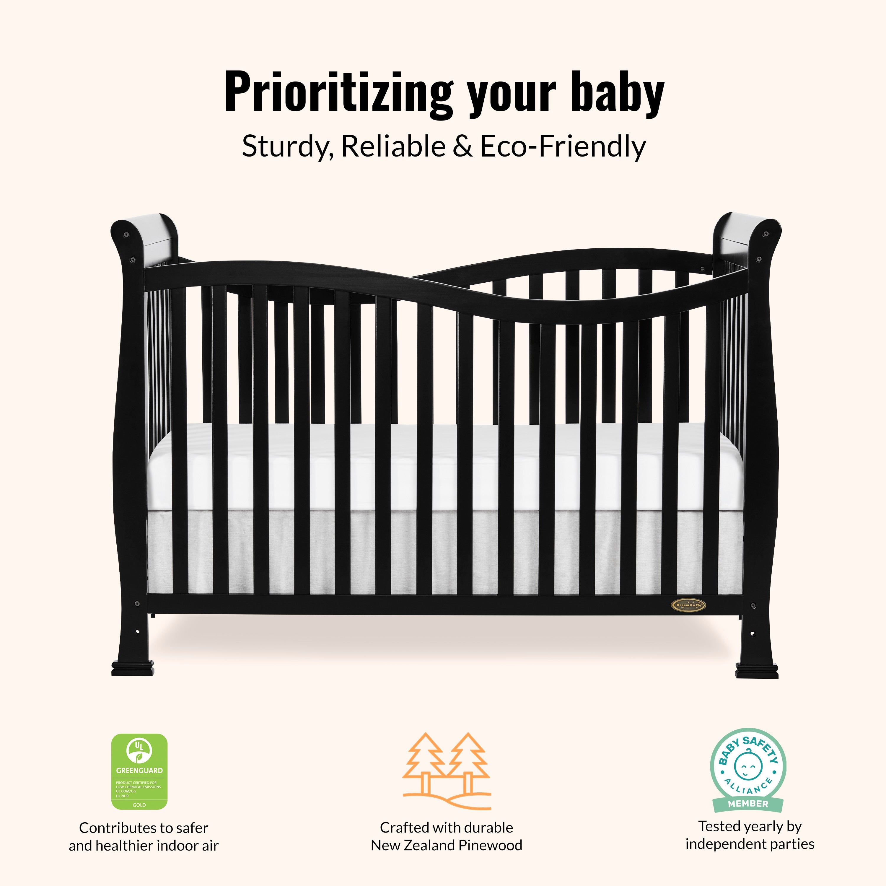 Dream On Me Violet 7-in-1 Convertible Crib