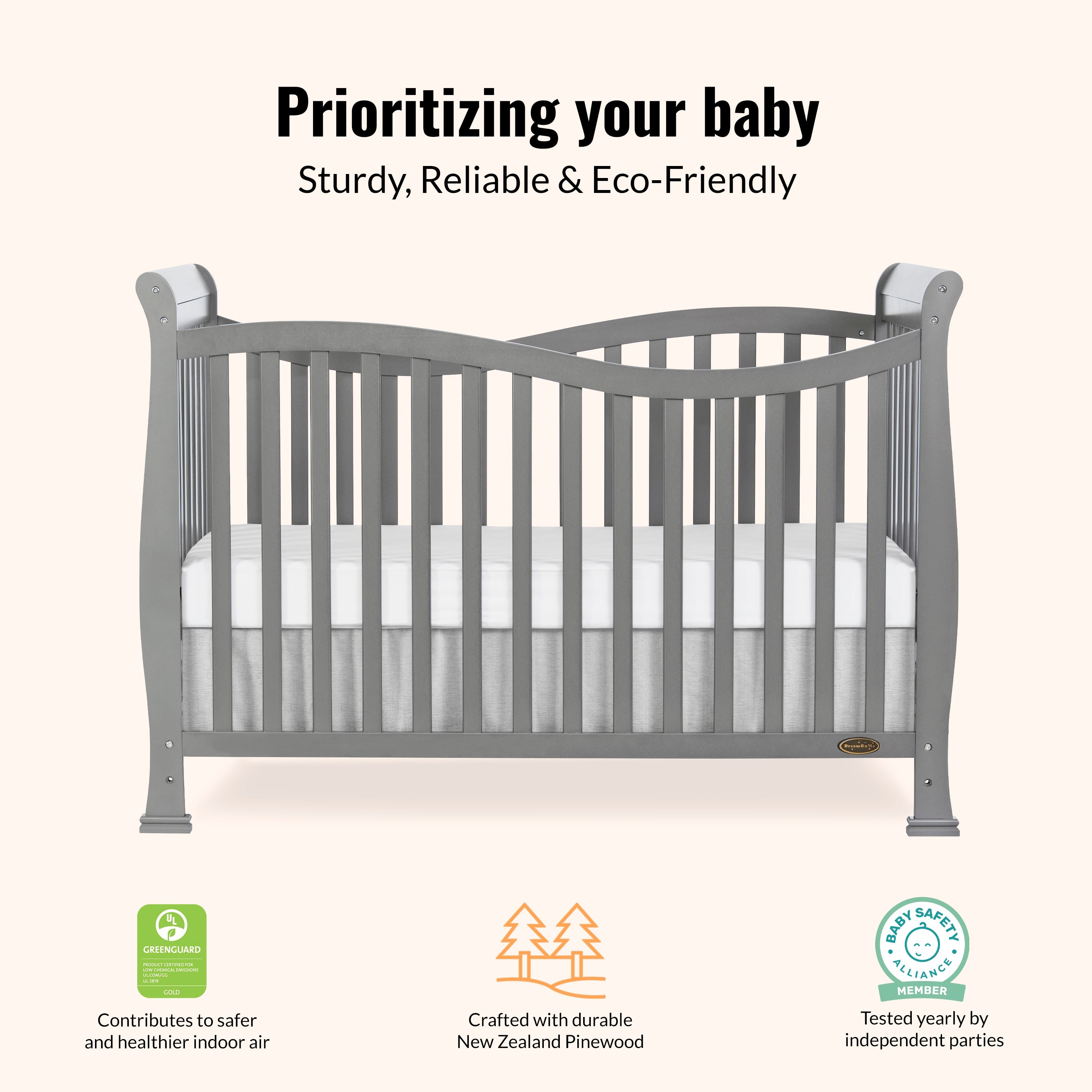 Dream On Me Violet 7-in-1 Convertible Crib
