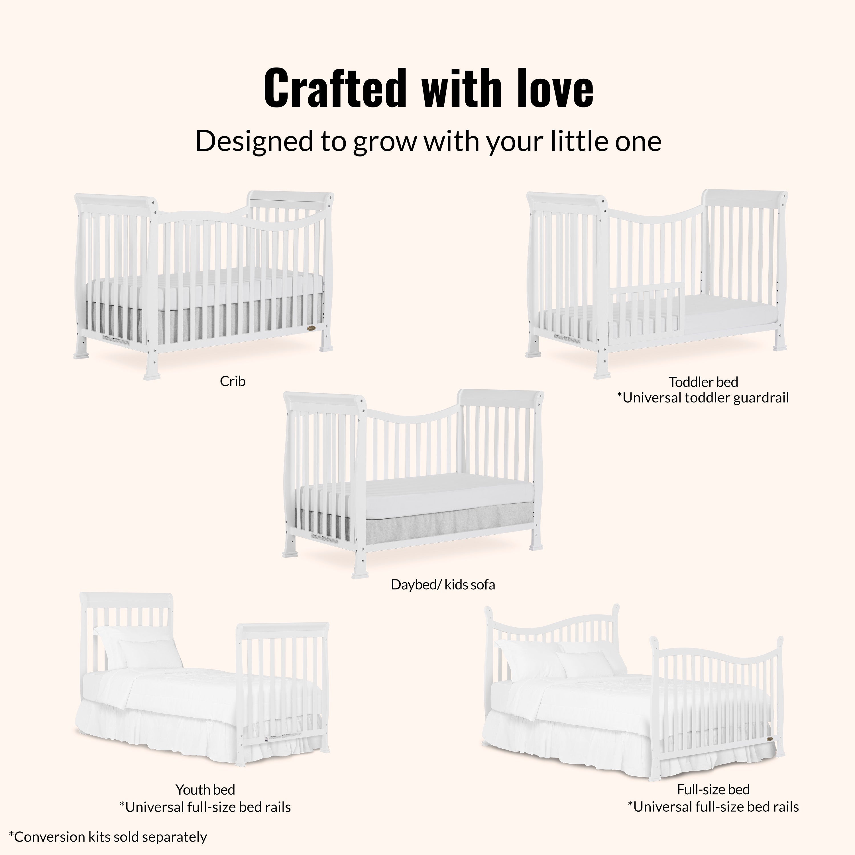 Dream On Me Violet 7-in-1 Convertible Crib