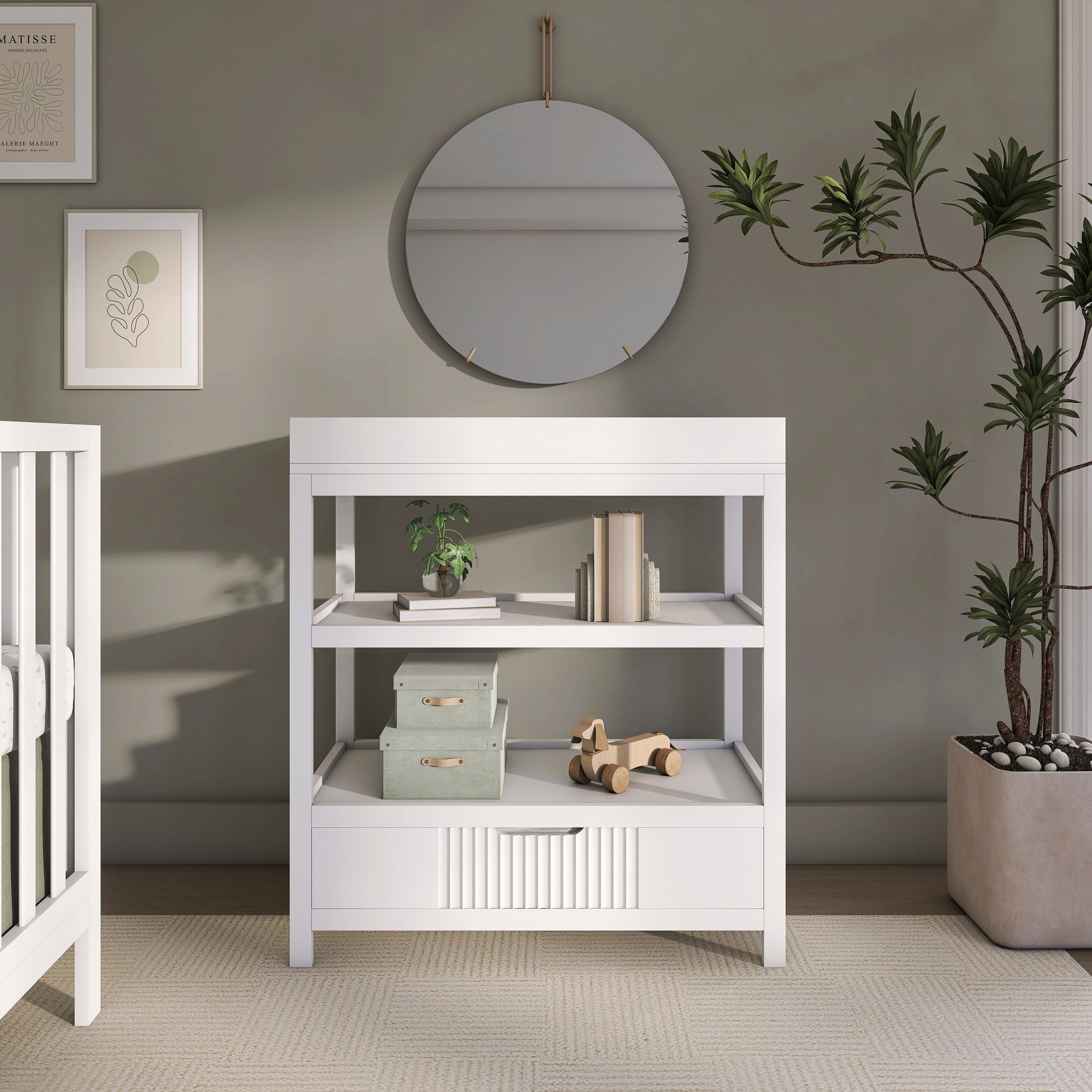 Dream On Me Ivy Baby Changing Table with Storage