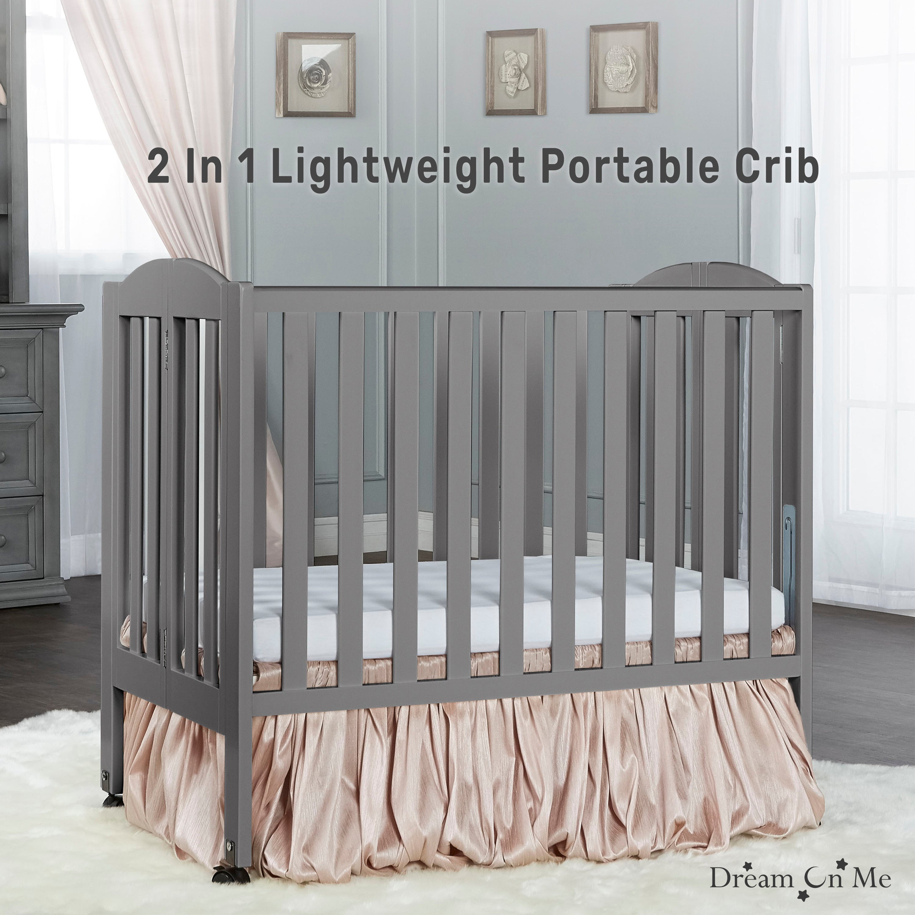 Dream On Me 2-in-1 Folding Portable Mini Crib