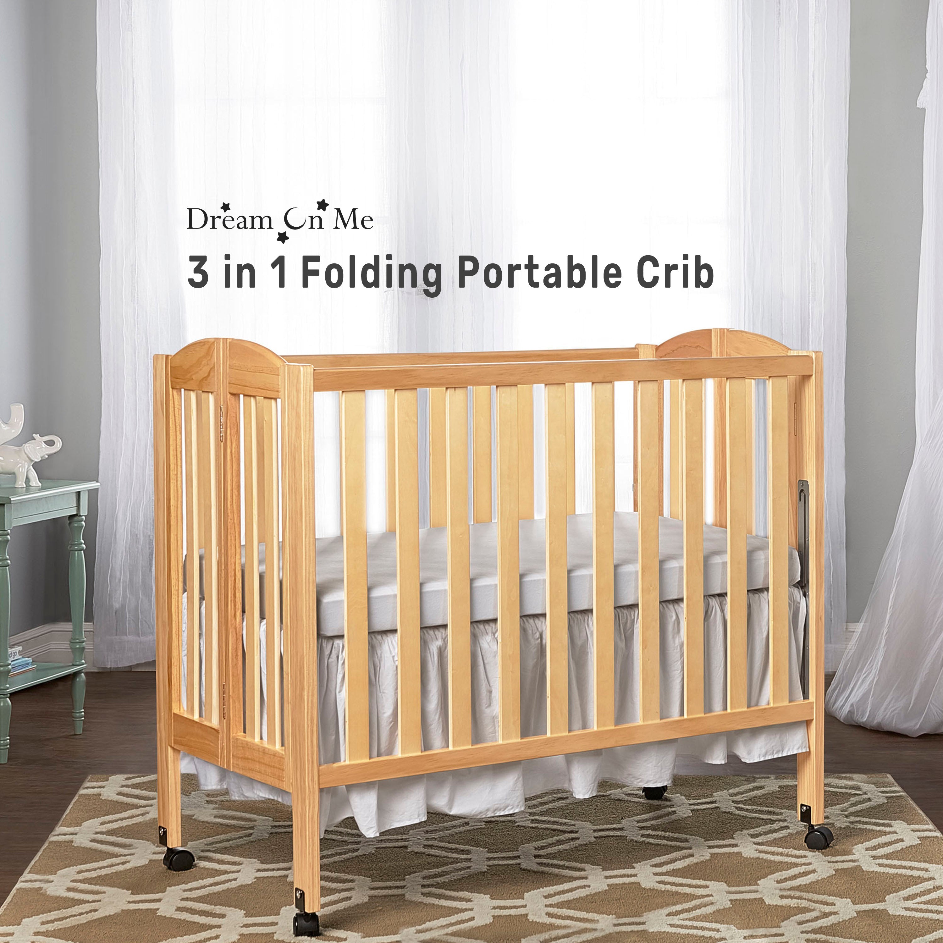 Dream On Me 3-in-1 Portable Folding Crib