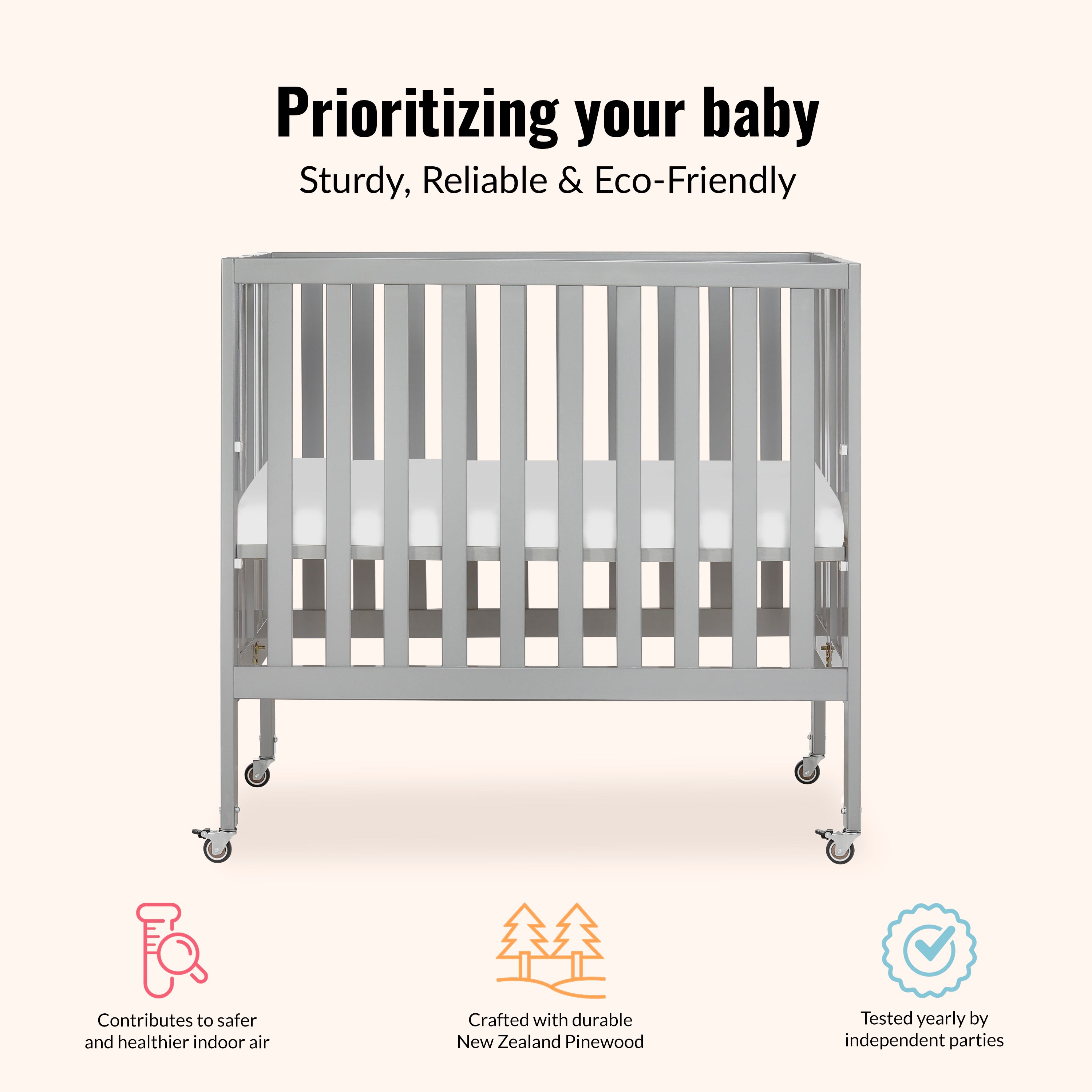 Dream On Me Jett Non Full Size Folding Crib
