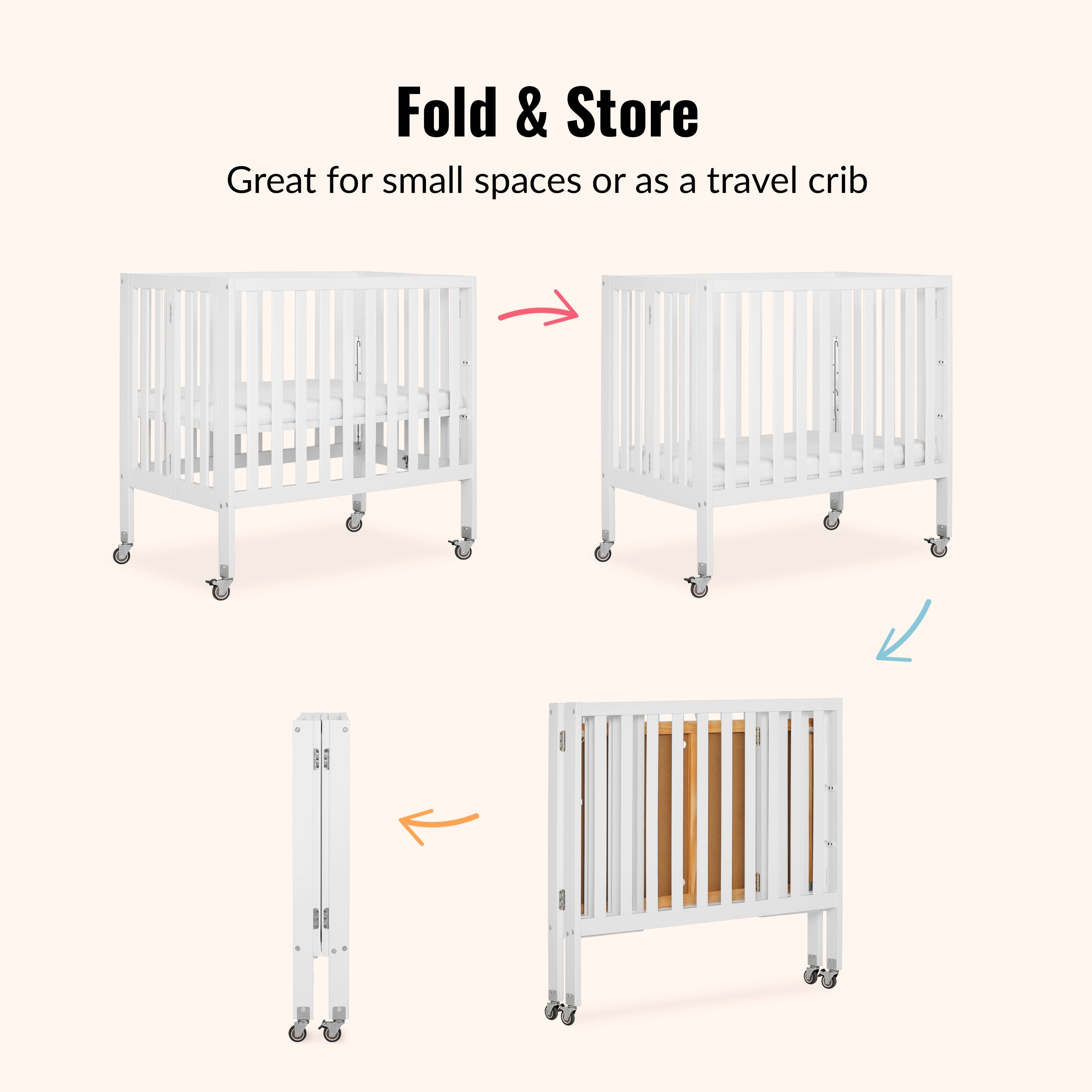 Dream On Me Jett Non Full Size Folding Crib
