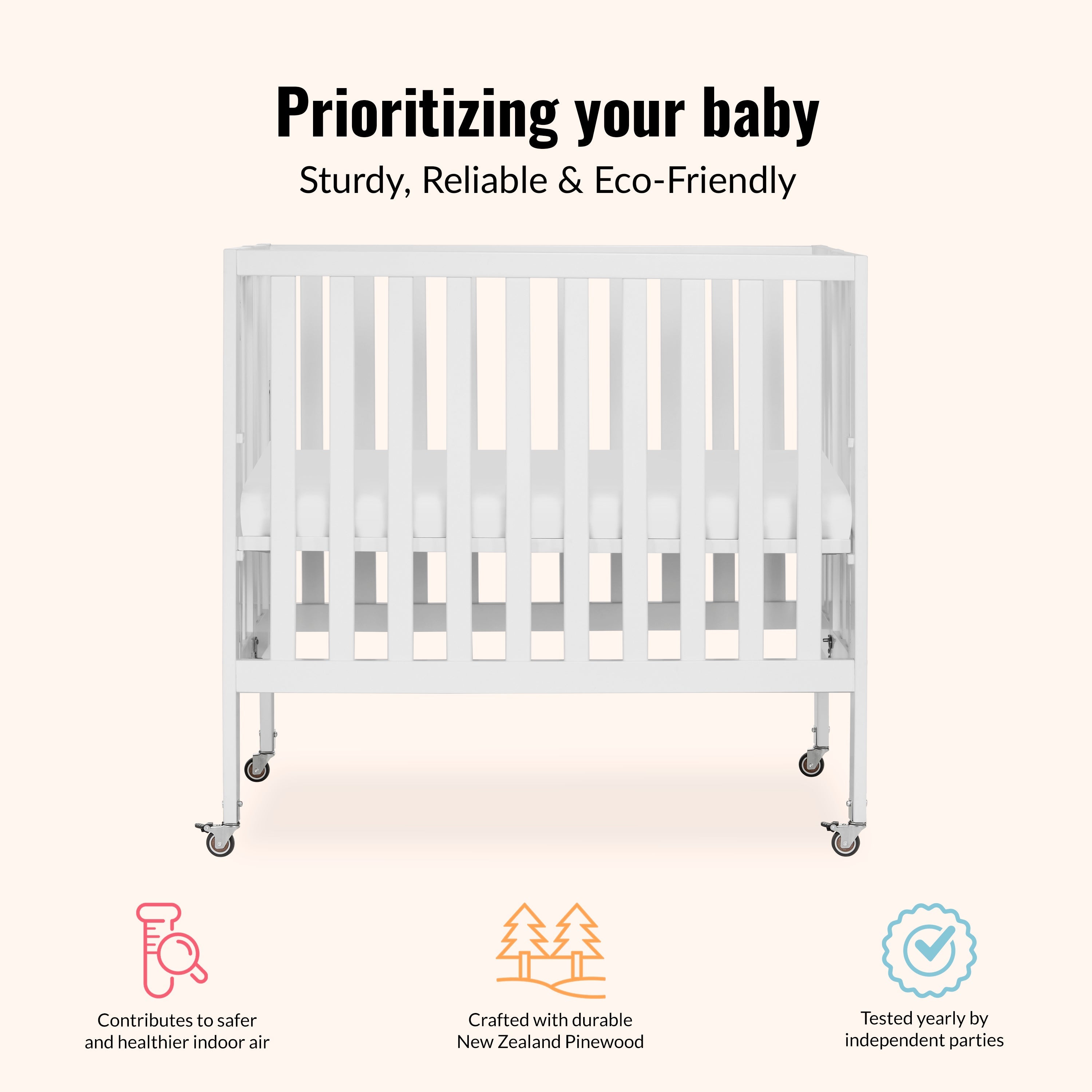 Dream On Me Jett Non Full Size Folding Crib