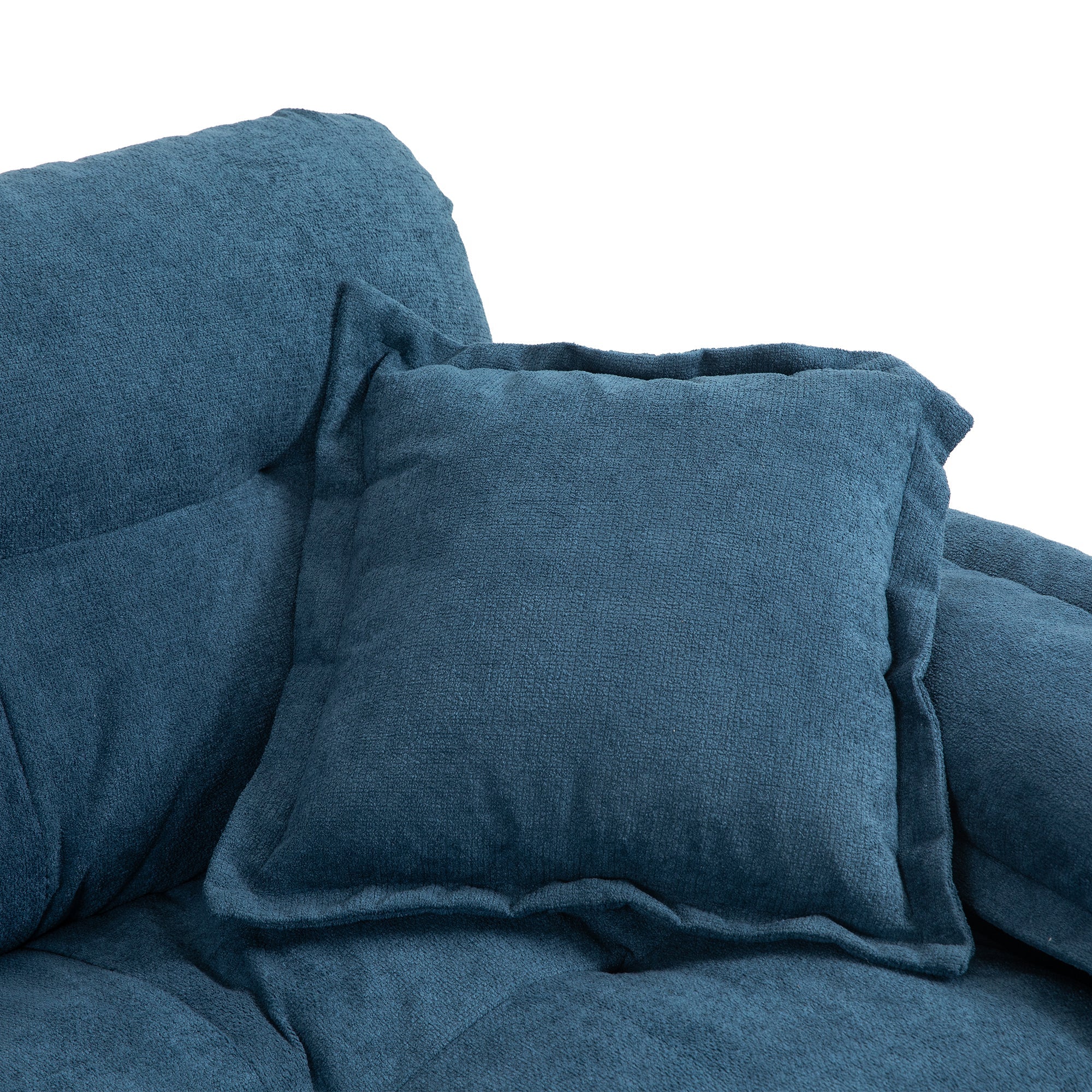 84' Chenille Sofa Small Sofa Loveseat Couch, Blue