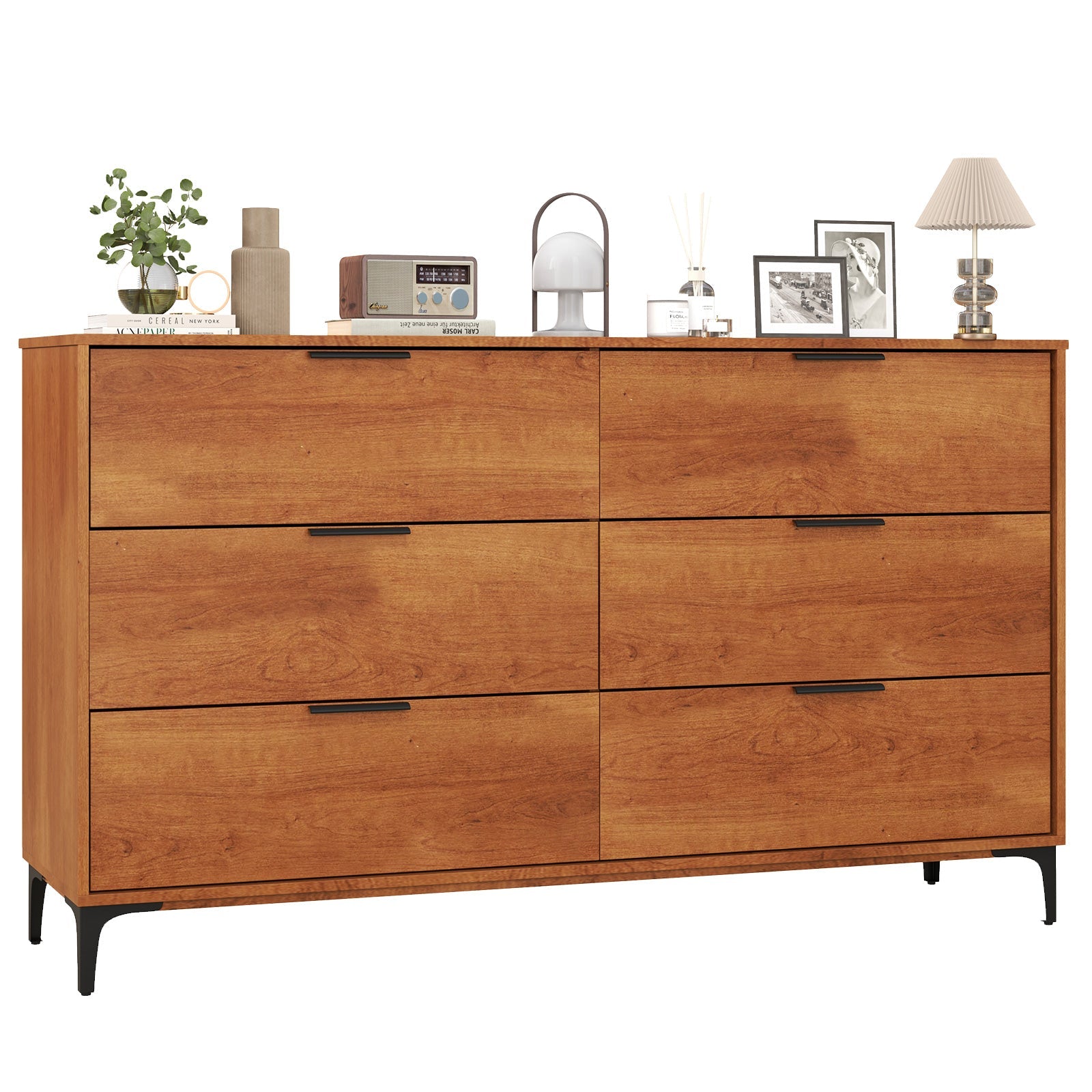 6-Drawer Dresser with Interlock System - Cherry