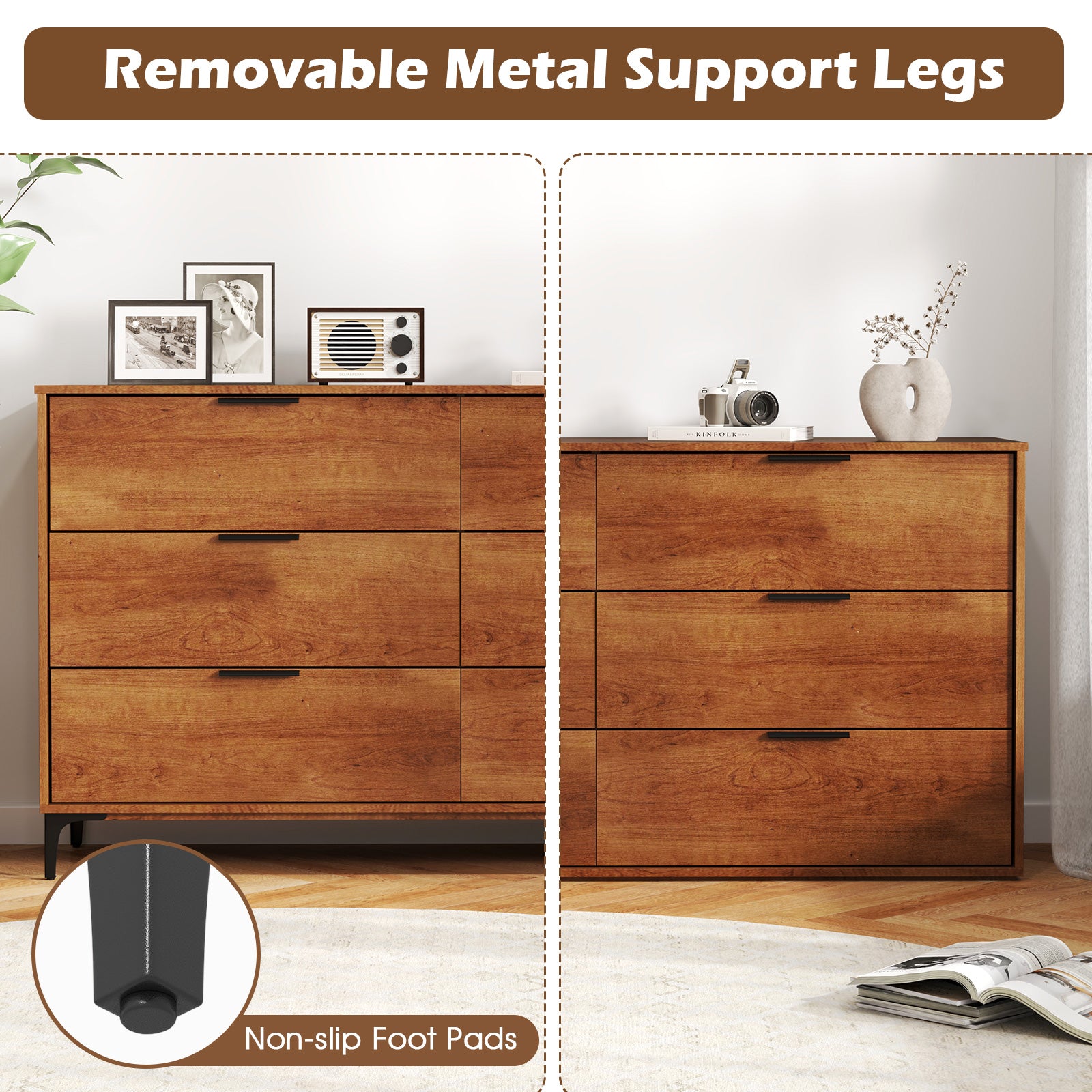 6-Drawer Dresser with Interlock System - Cherry