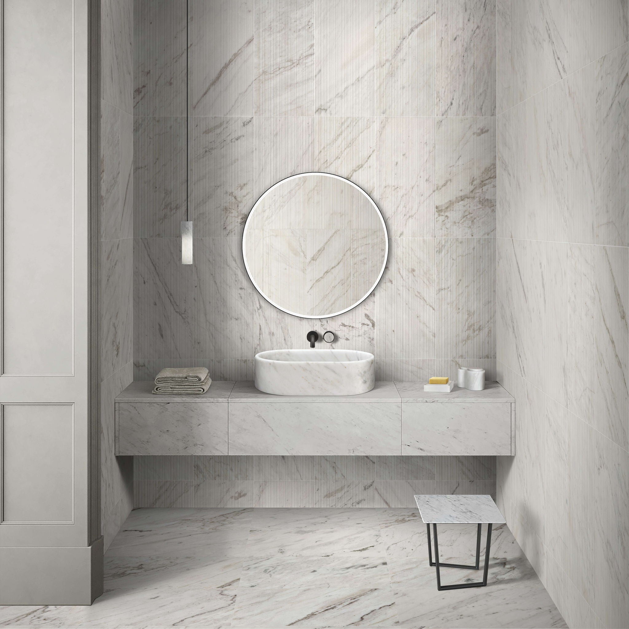 Bathroom Vessel Sink, Semi Polished Surface by Couch