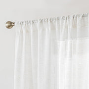 Farmhouse Semi Sheer Curtains 2 Panels Light Filtering Window Drapes with Rod Pocket