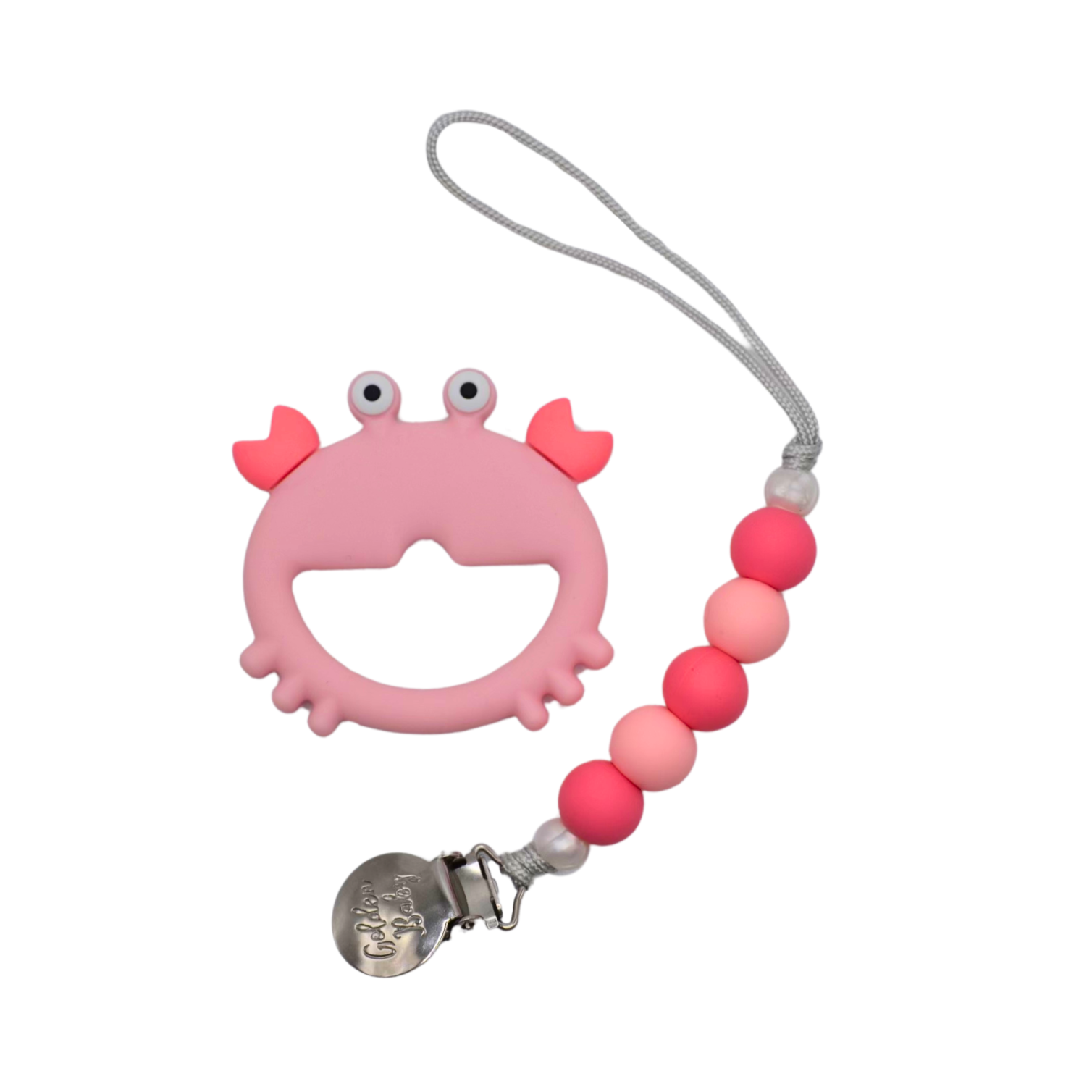 Crab Teether Set- Pink