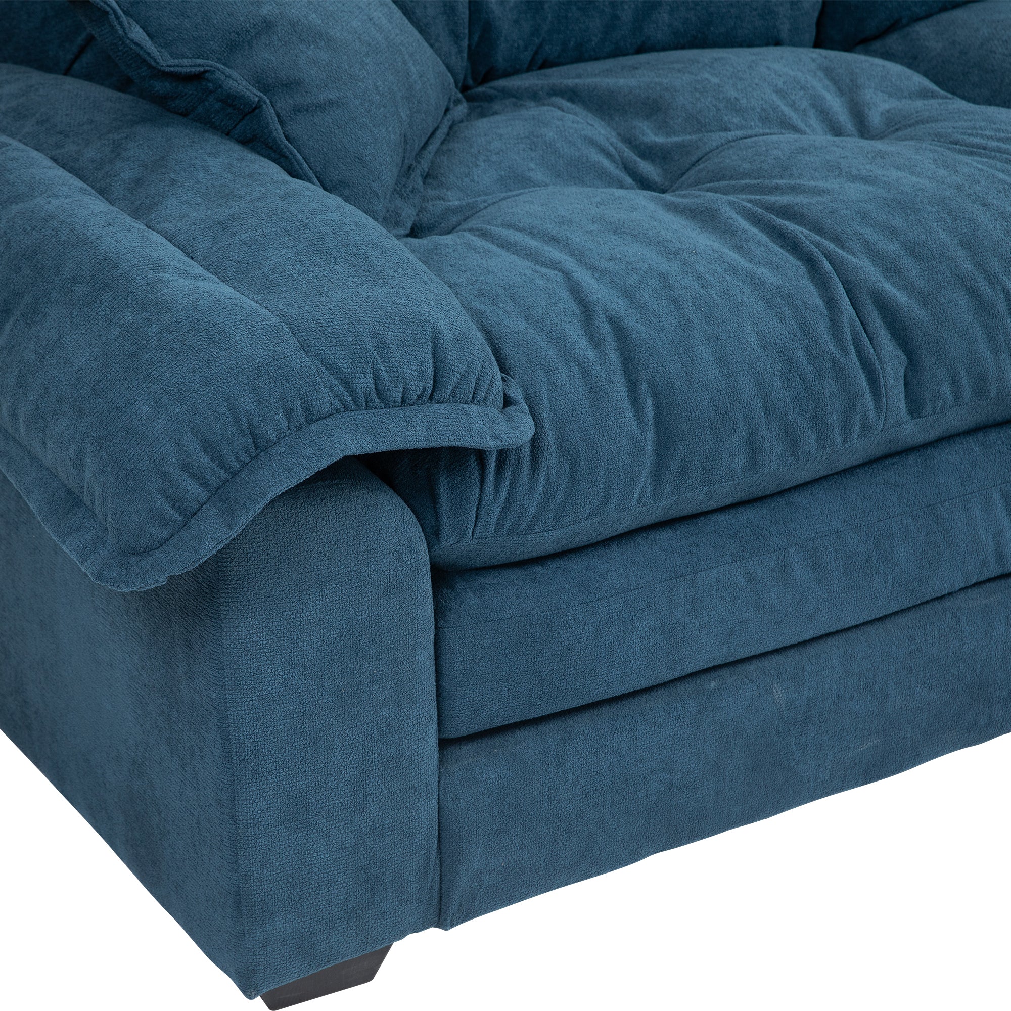 84' Chenille Sofa Small Sofa Loveseat Couch, Blue