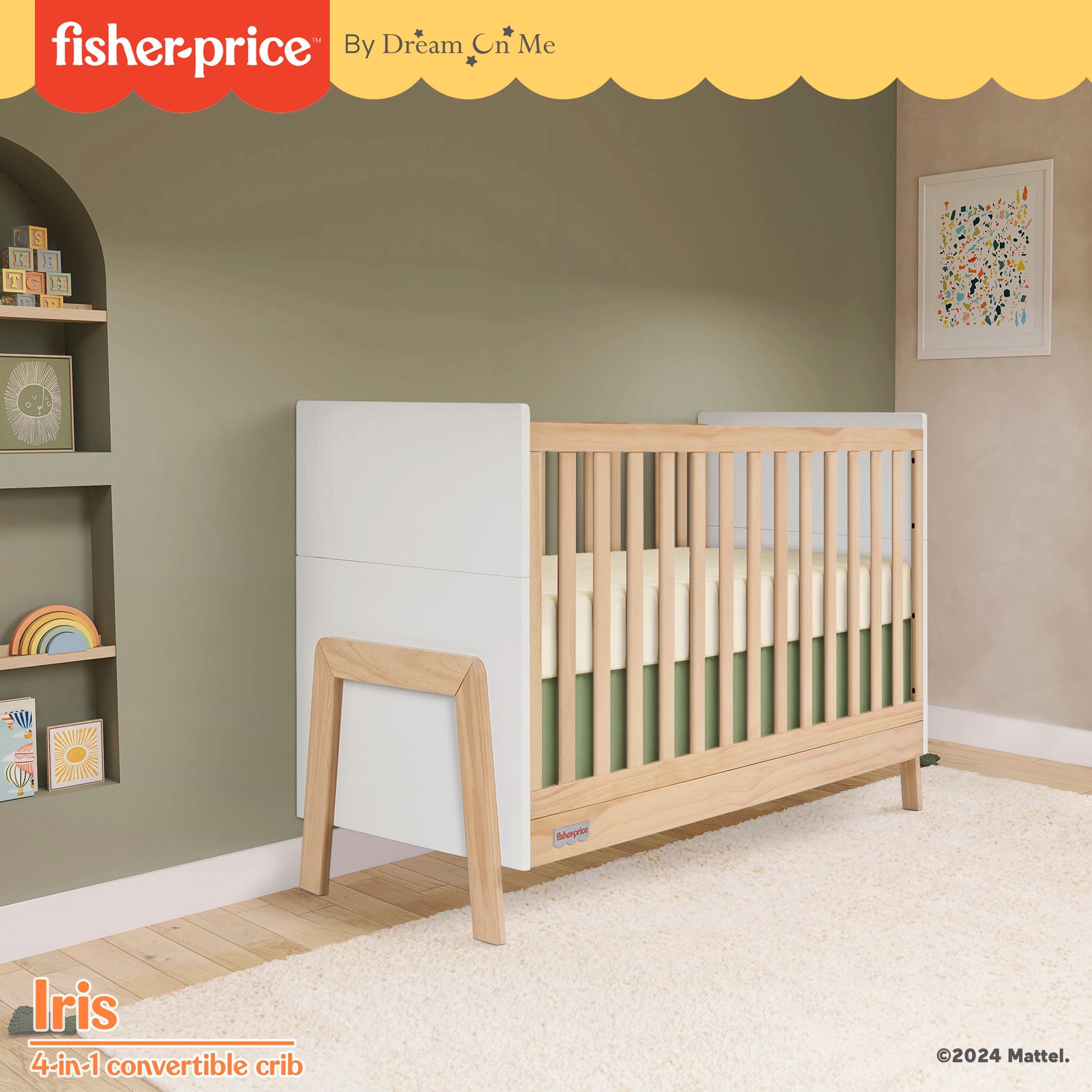 Fisher-Price Iris 5-in-1 Convertible Crib by Dream On Me
