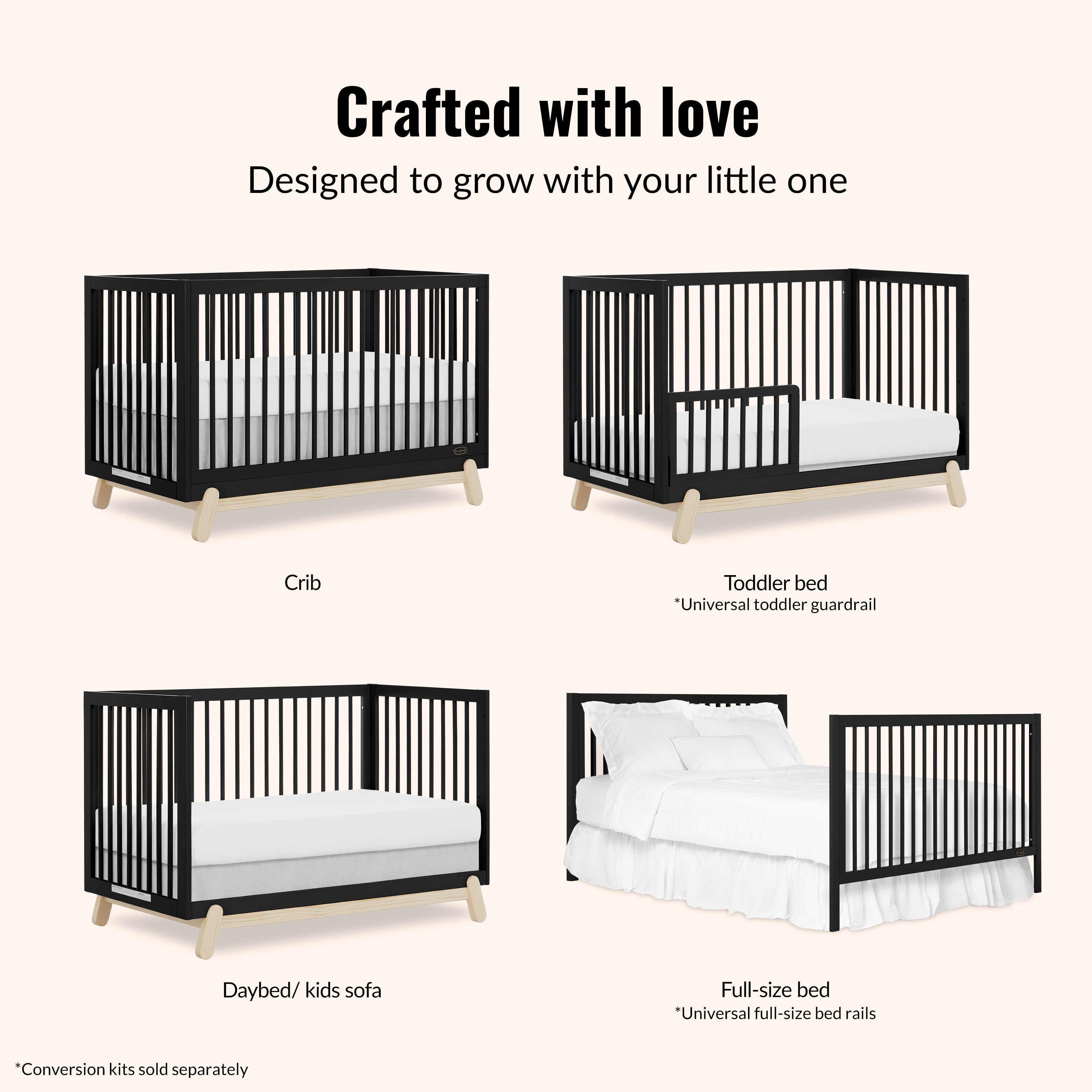 Dream On Me Hygge 5-in-1 Convertible Crib
