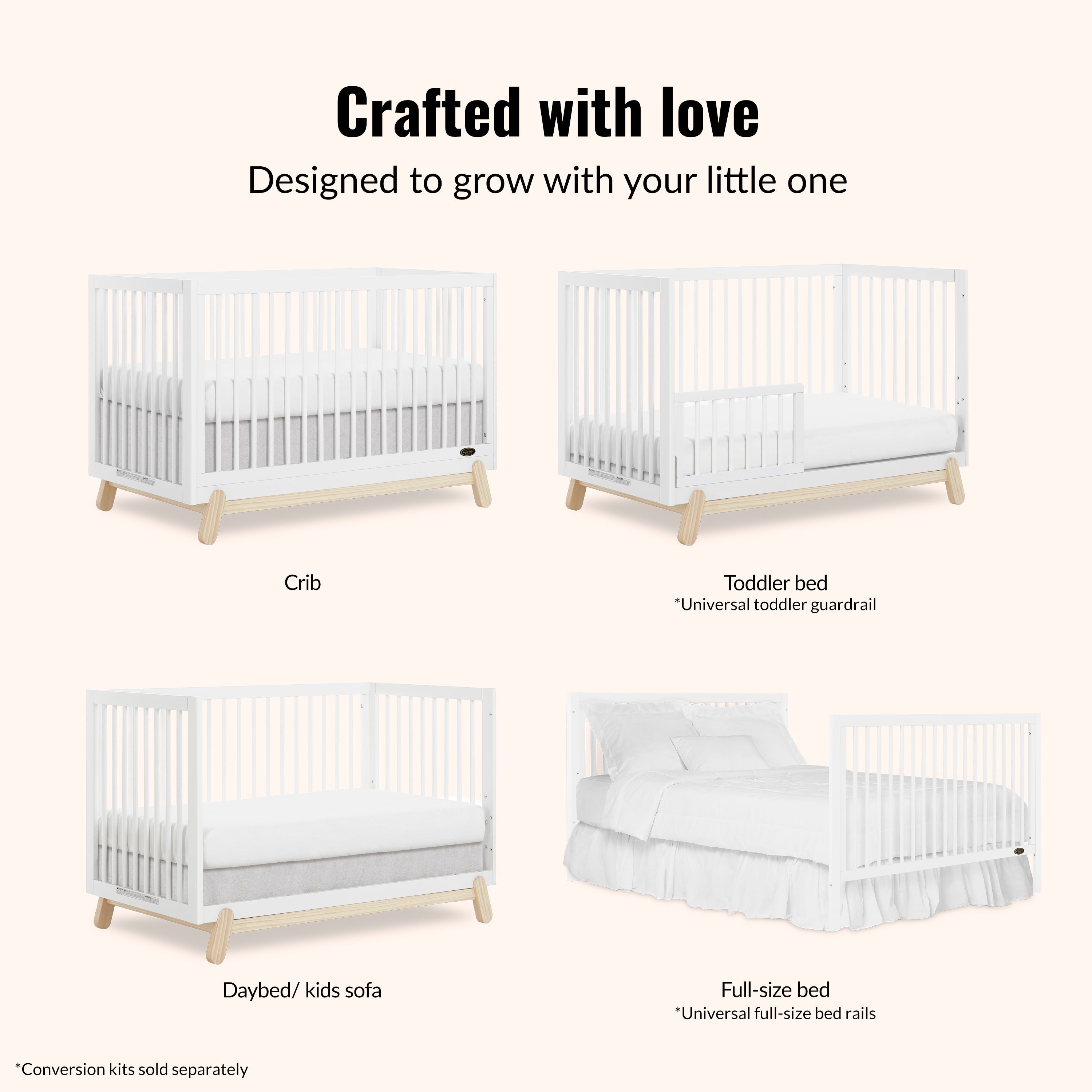 Dream On Me Hygge 5-in-1 Convertible Crib