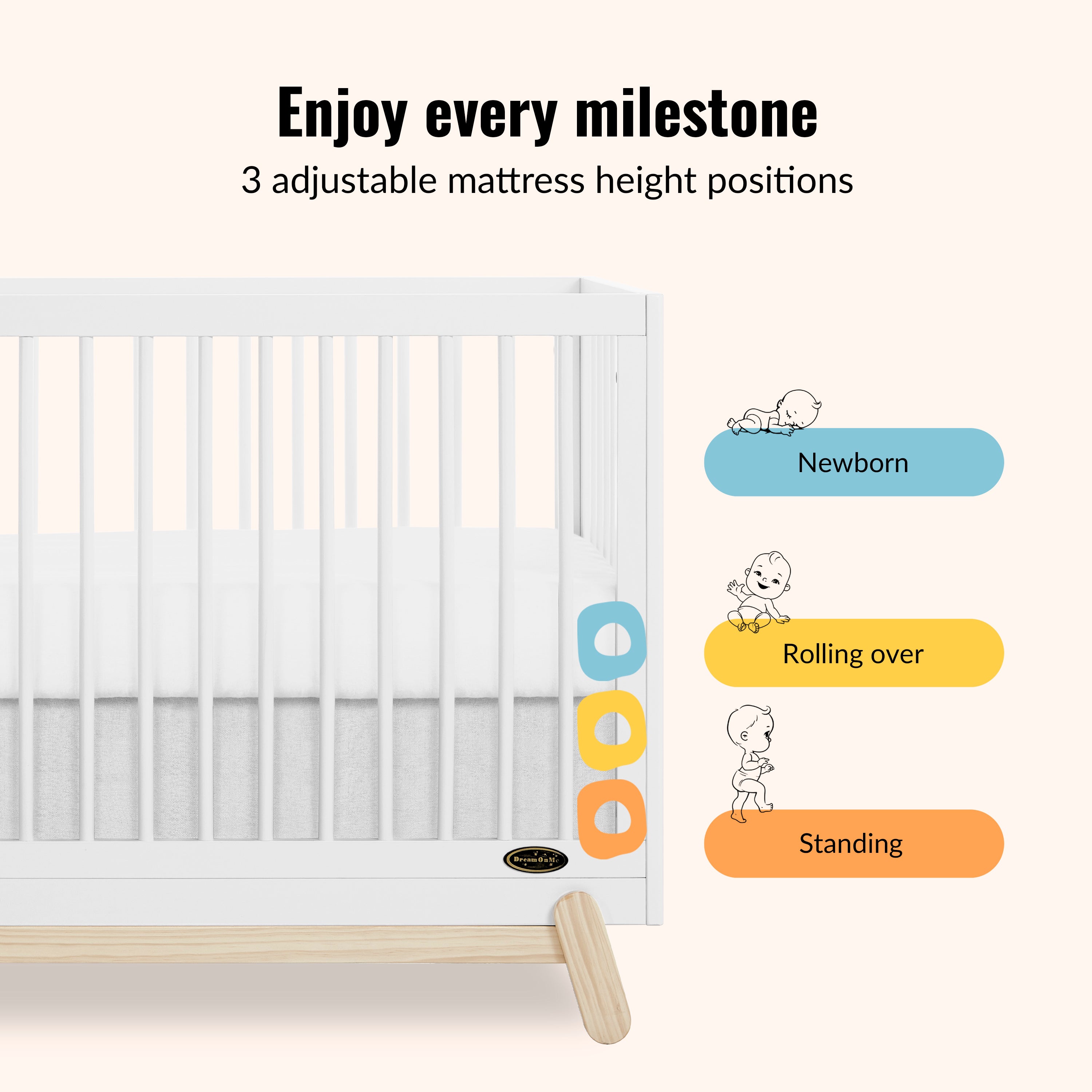 Dream On Me Hygge 5-in-1 Convertible Crib