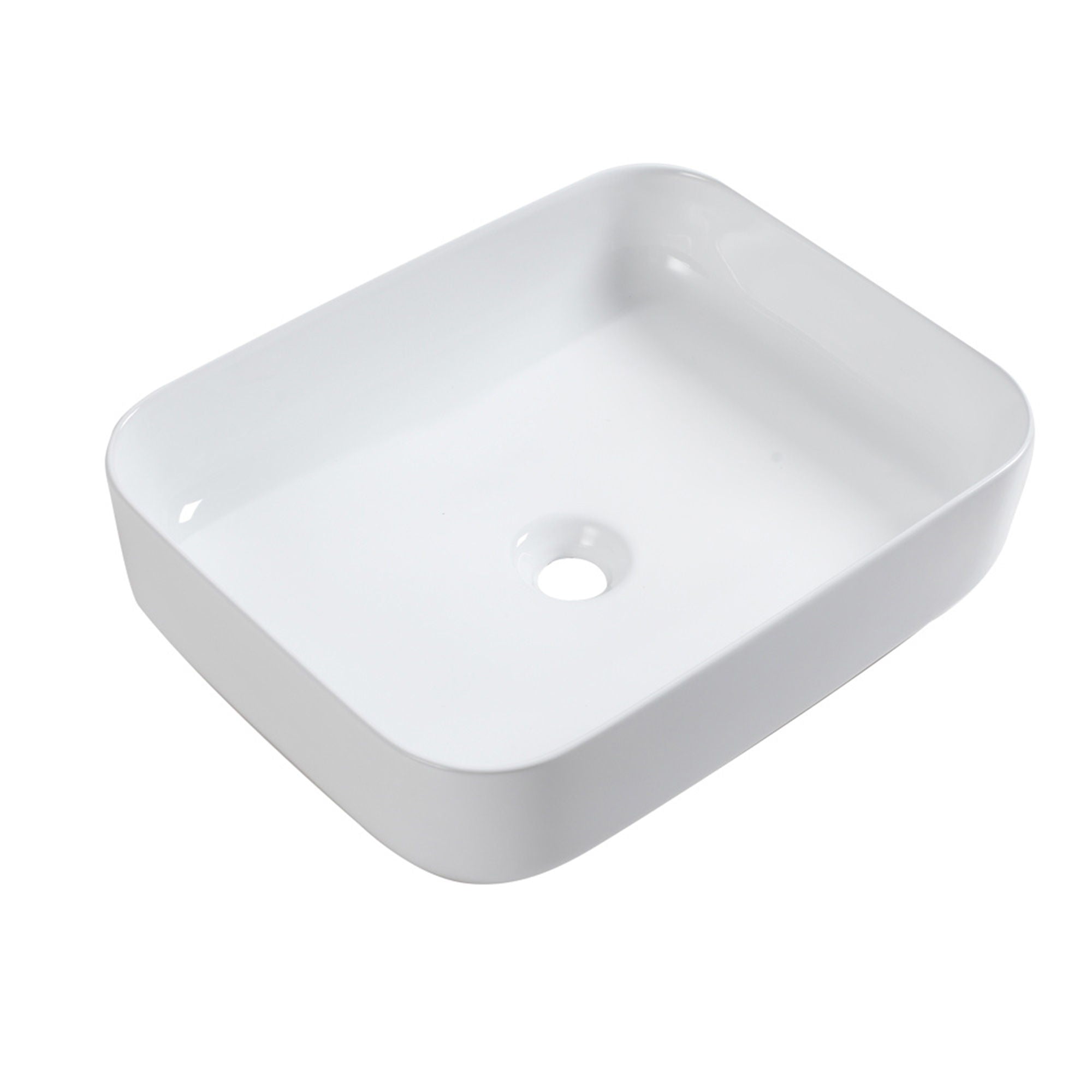 Rectangular Vessel Bathroom Sink - White by Couch