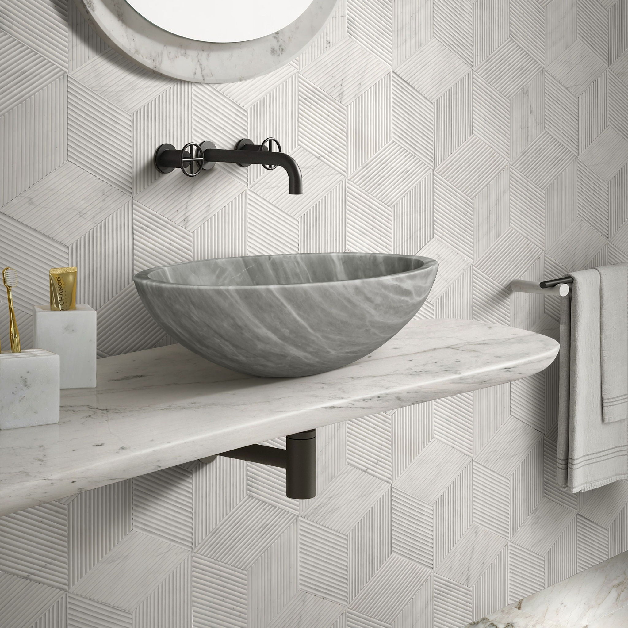 Bathroom Vessel Sink, Circular Design by Couch