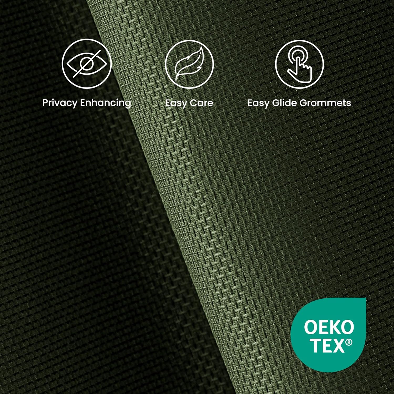 Blackout Curtains for Room Darkening Window Drapes with Rod Pocket 2 Panels Set-Sage Green