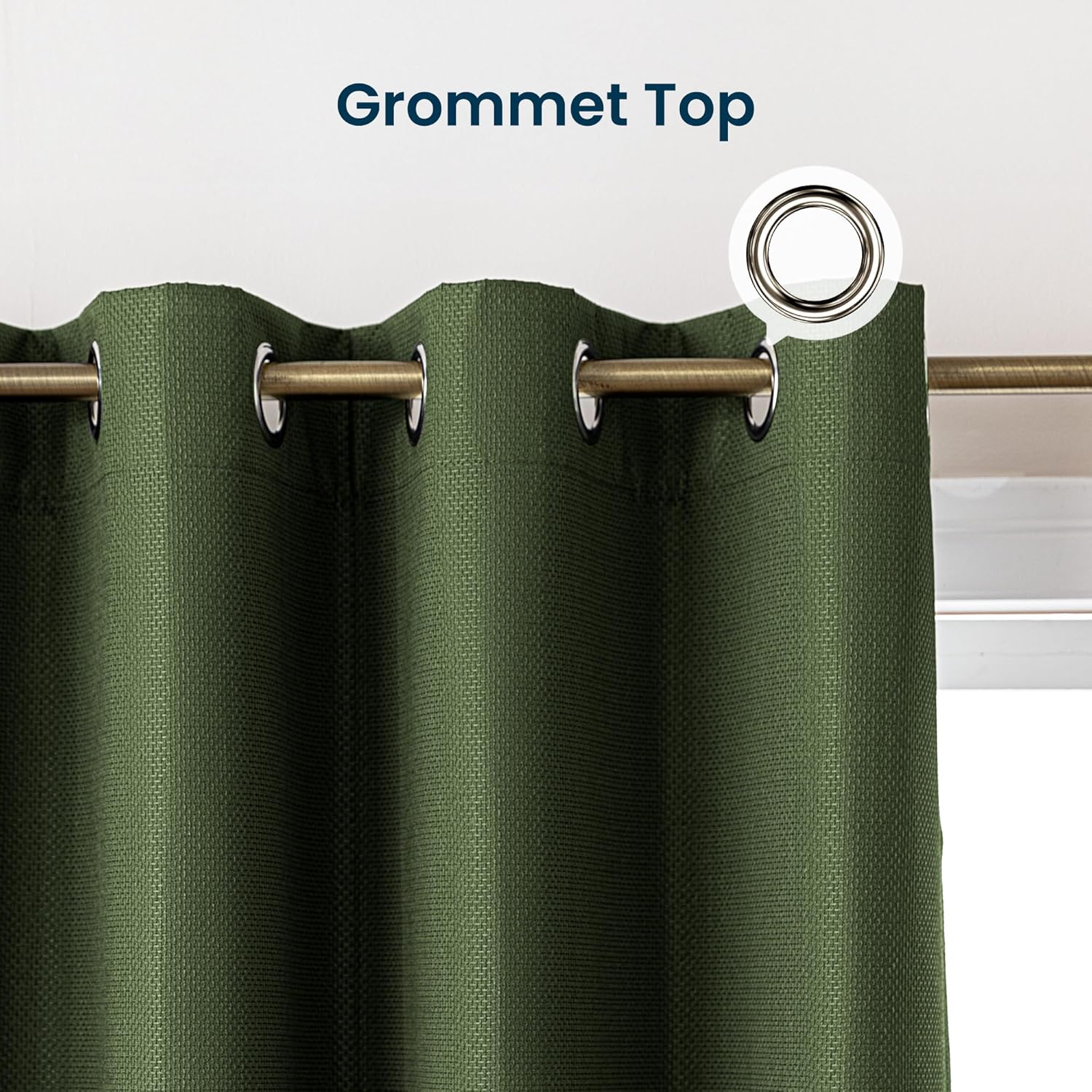 Blackout Curtains for Room Darkening Window Drapes with Rod Pocket 2 Panels Set-Sage Green