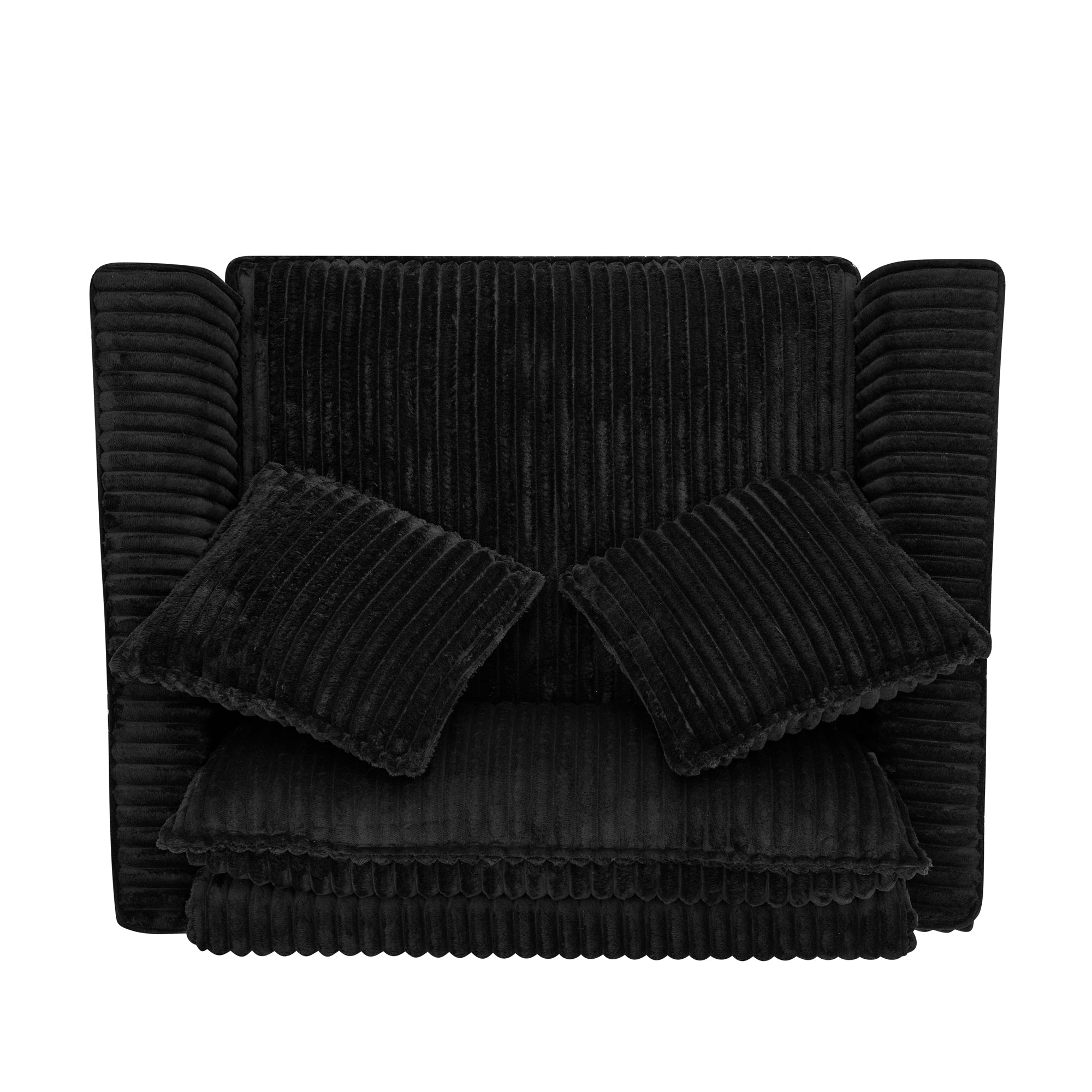 Lazy Sofa Chair with a Backrest - Black