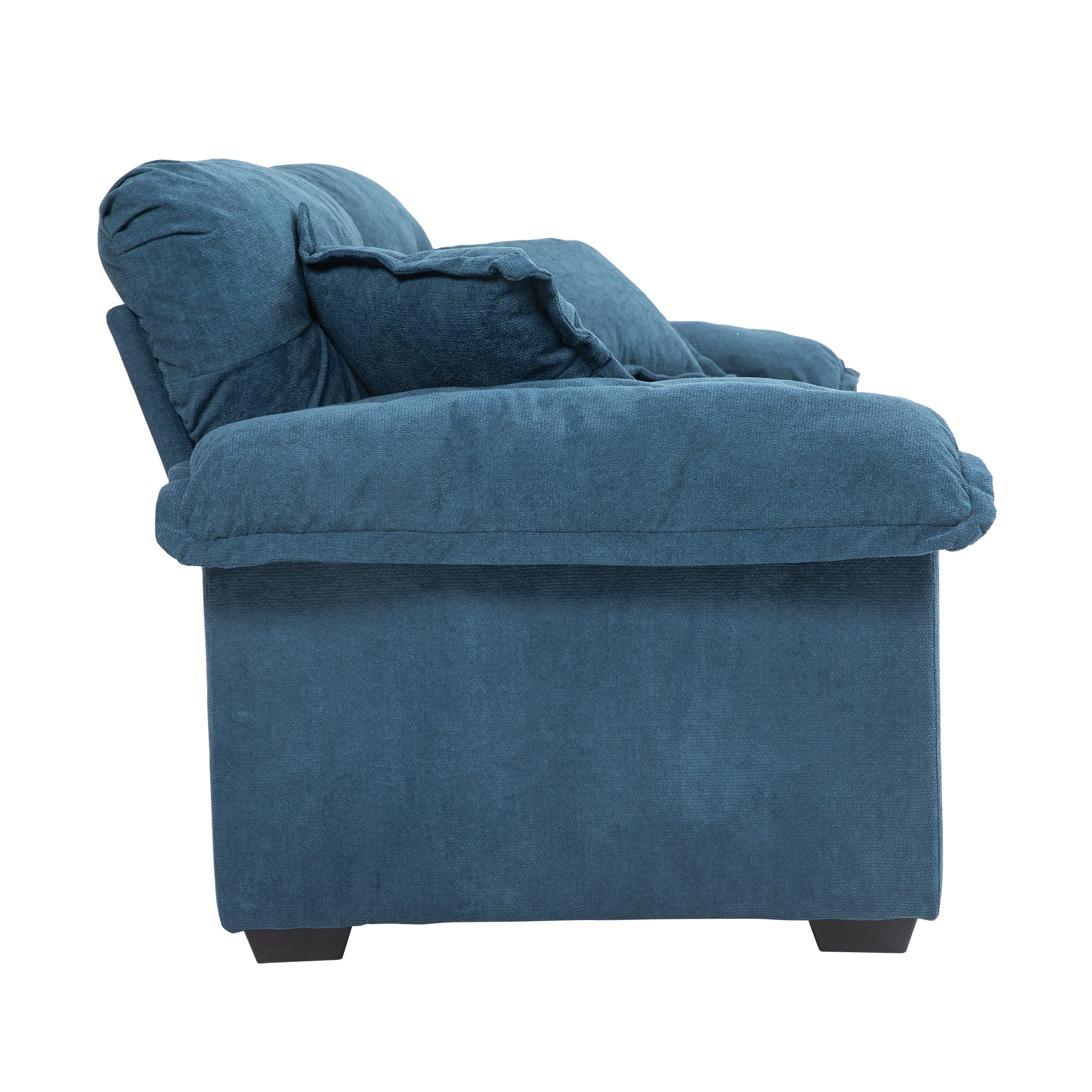84' Chenille Sofa Small Sofa Loveseat Couch, Blue