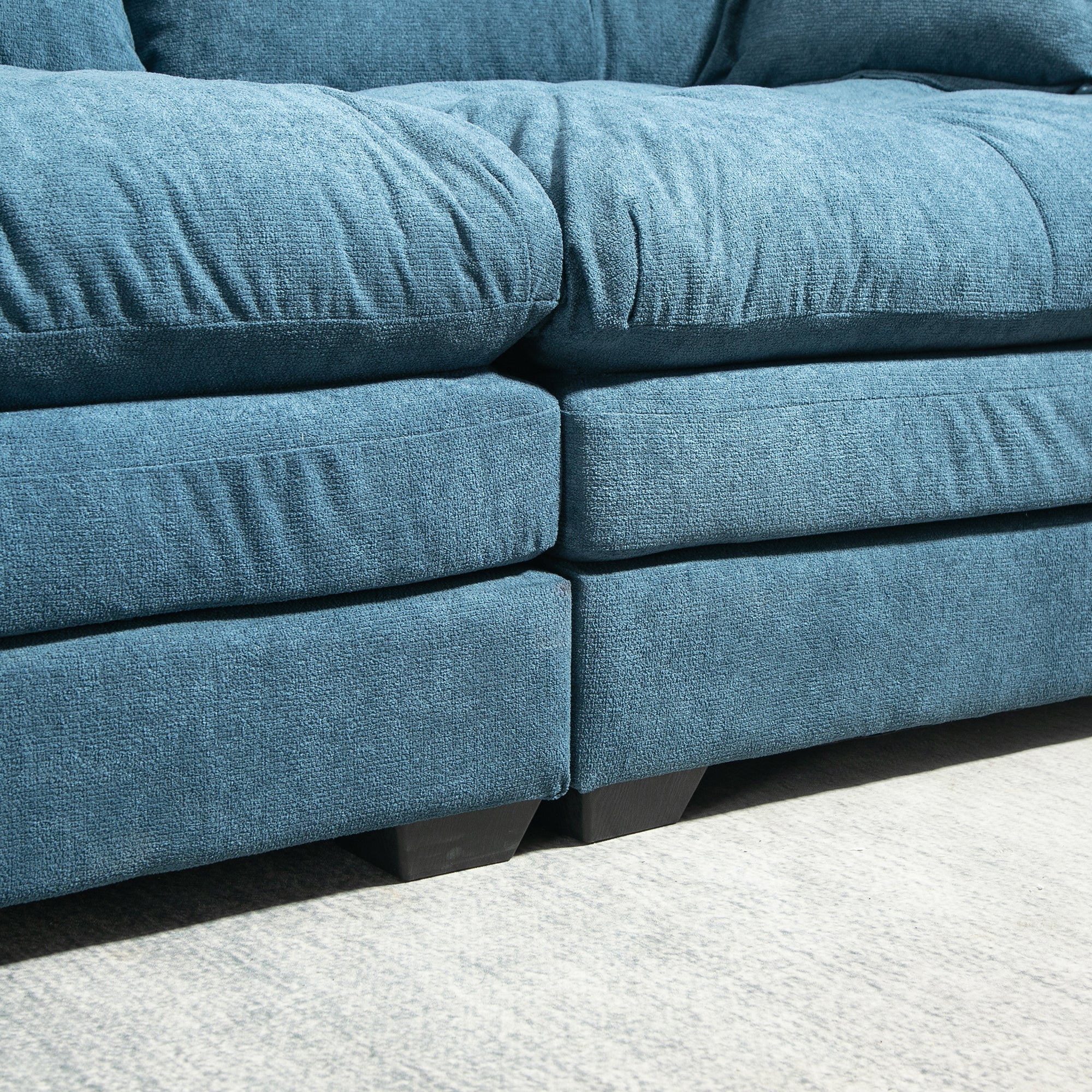 84' Chenille Sofa Small Sofa Loveseat Couch, Blue