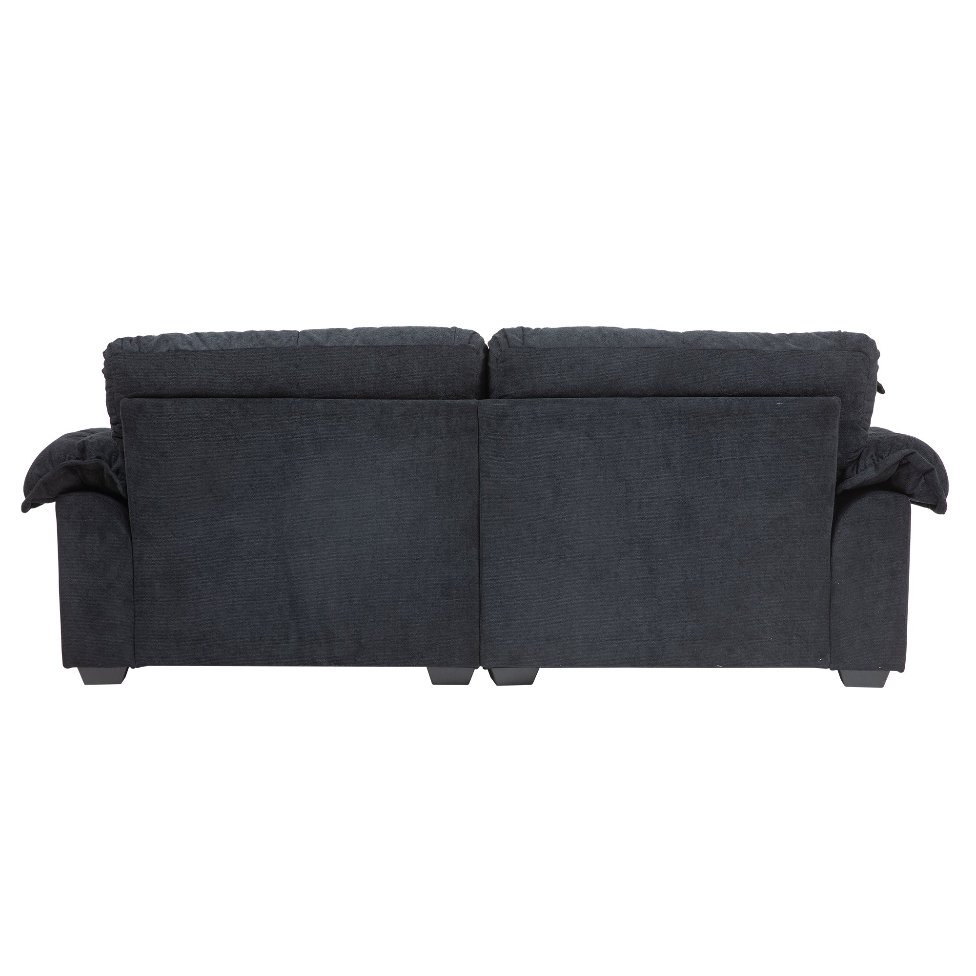 84' Chenille Sofa Small Sofa Loveseat Deep Seat Sofa Couch - Black