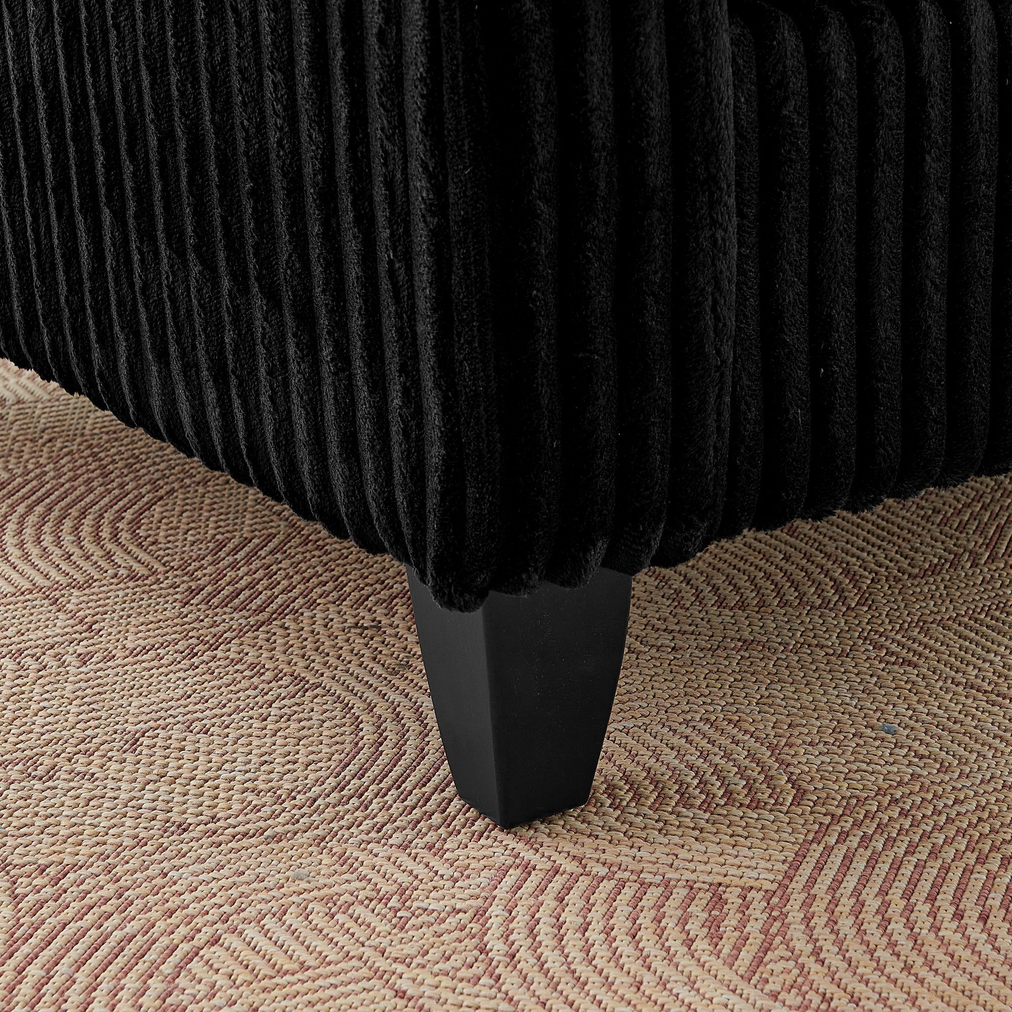 Lazy Sofa Chair with a Backrest - Black