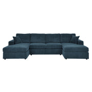 3 - Piece Corduroy Double-Chaise Sectional