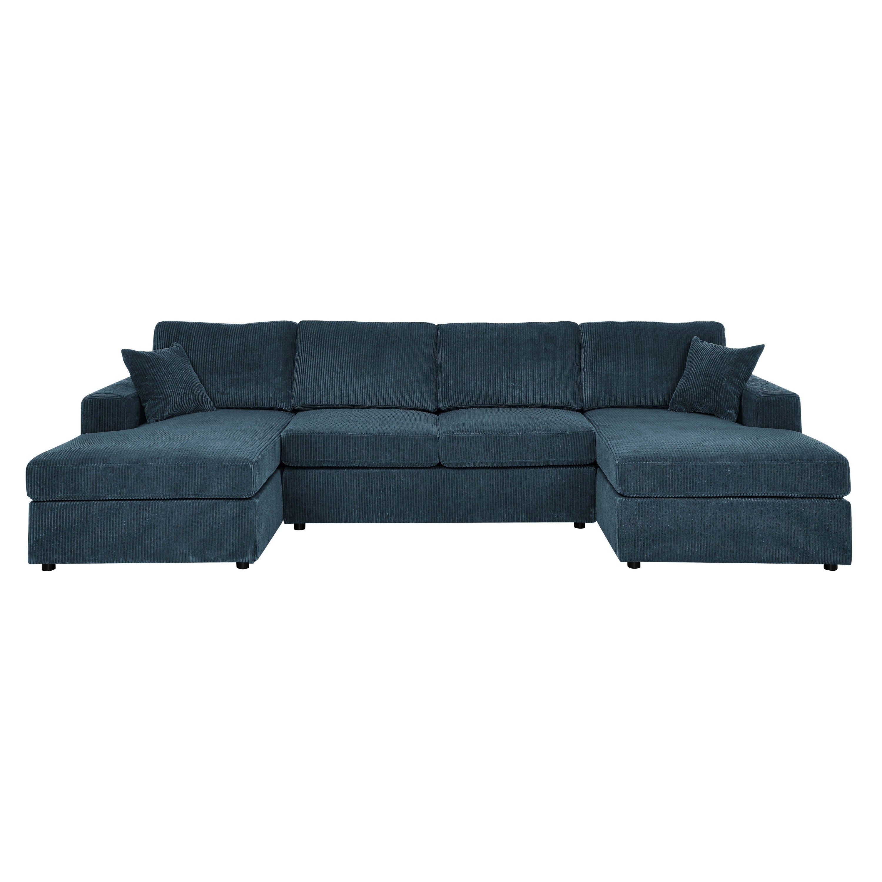 3 - Piece Corduroy Double-Chaise Sectional