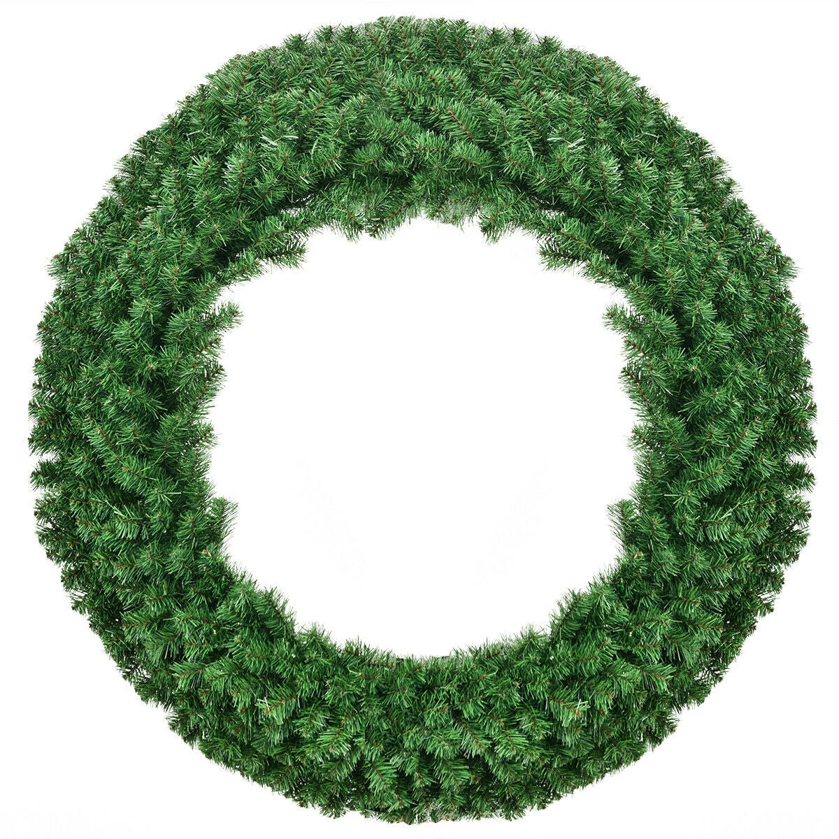 48 Inch Pre-lit Cordless Artificial Christmas Wreath by DirectDeals